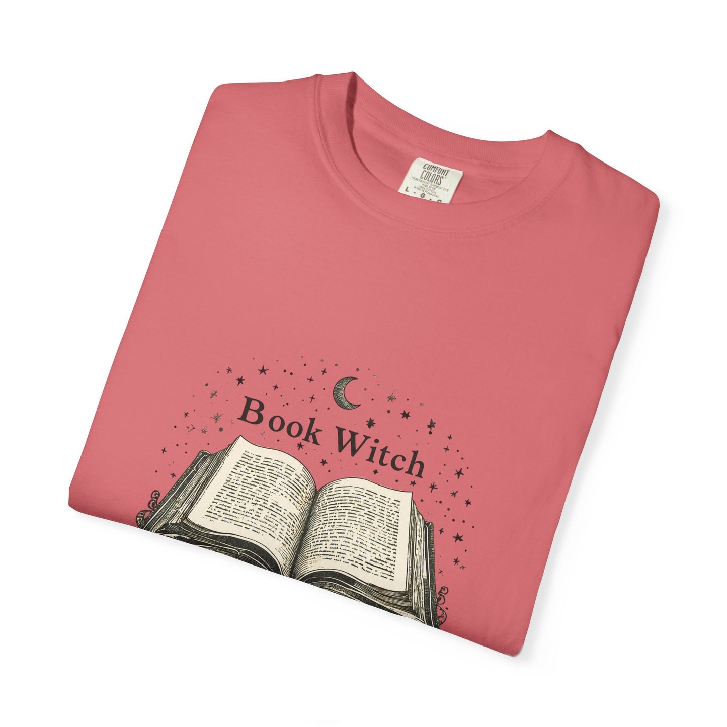 "Book Witch" T-Shirt — Vintage Open Spellbook Design for Readers & Witches