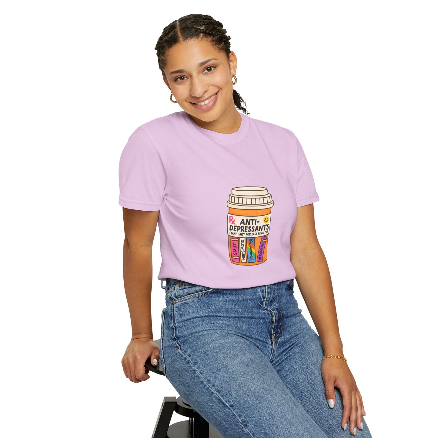 T-Shirt — "Anti-Depressants" Coffee & Books Graphic Tee