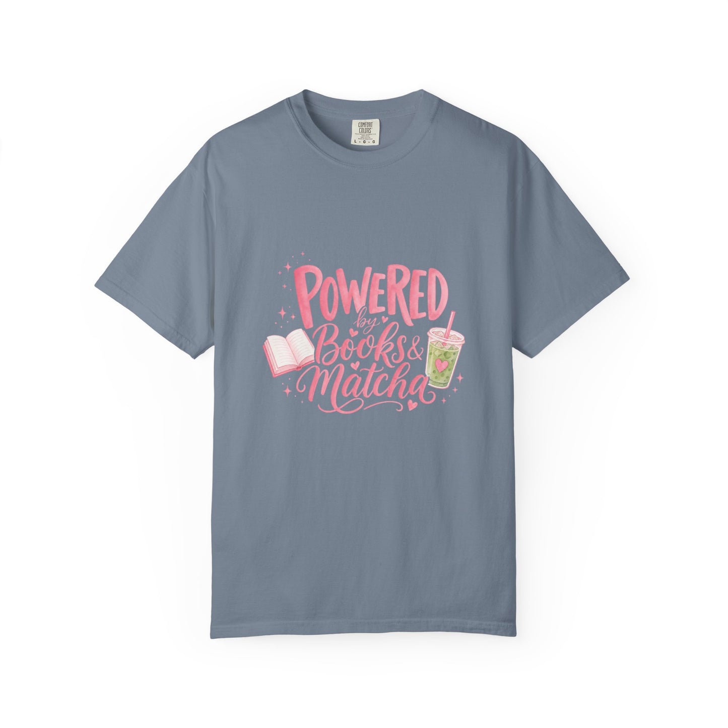 "Powered by Books & Matcha" T-Shirt