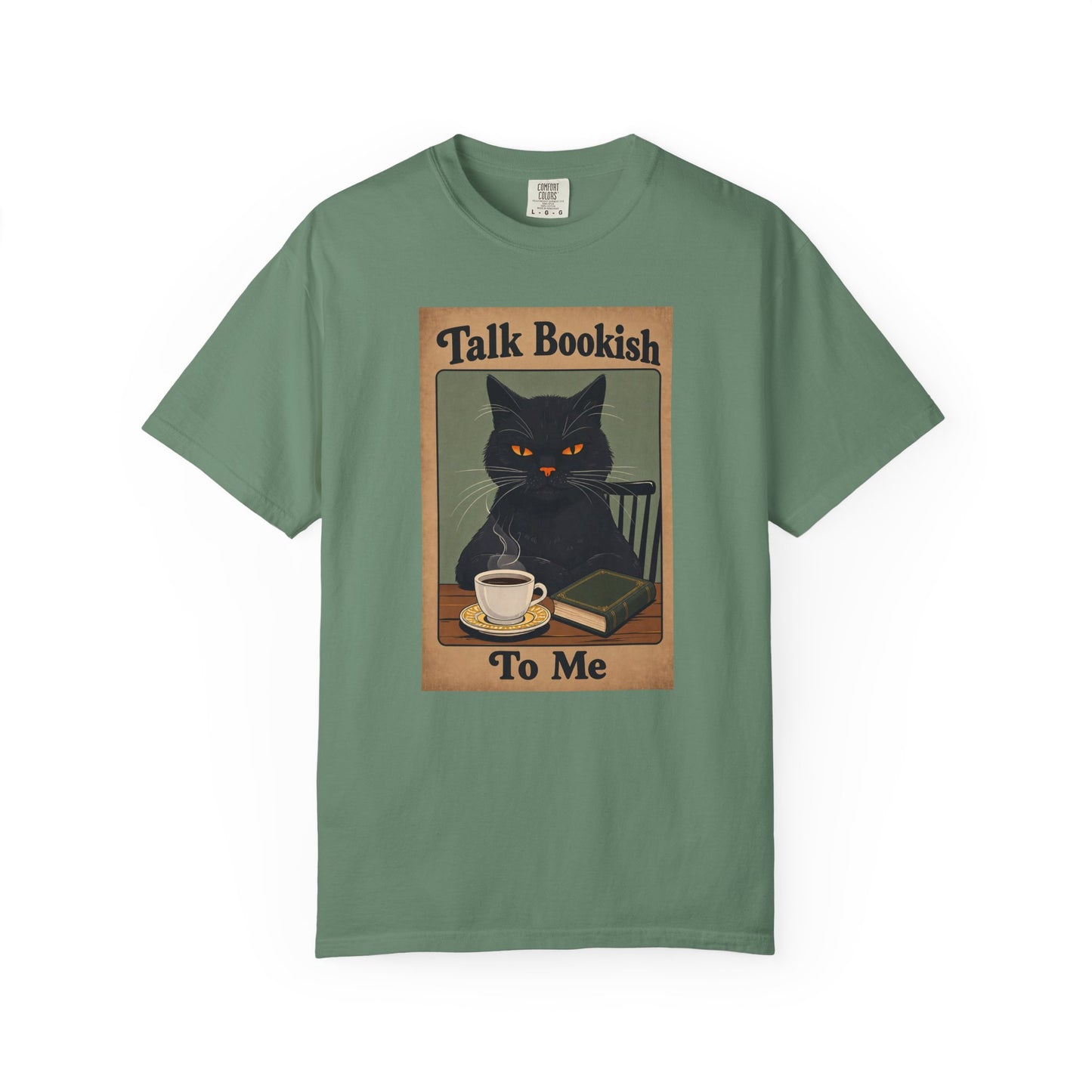 "Talk Bookish To Me" Cat T-Shirt