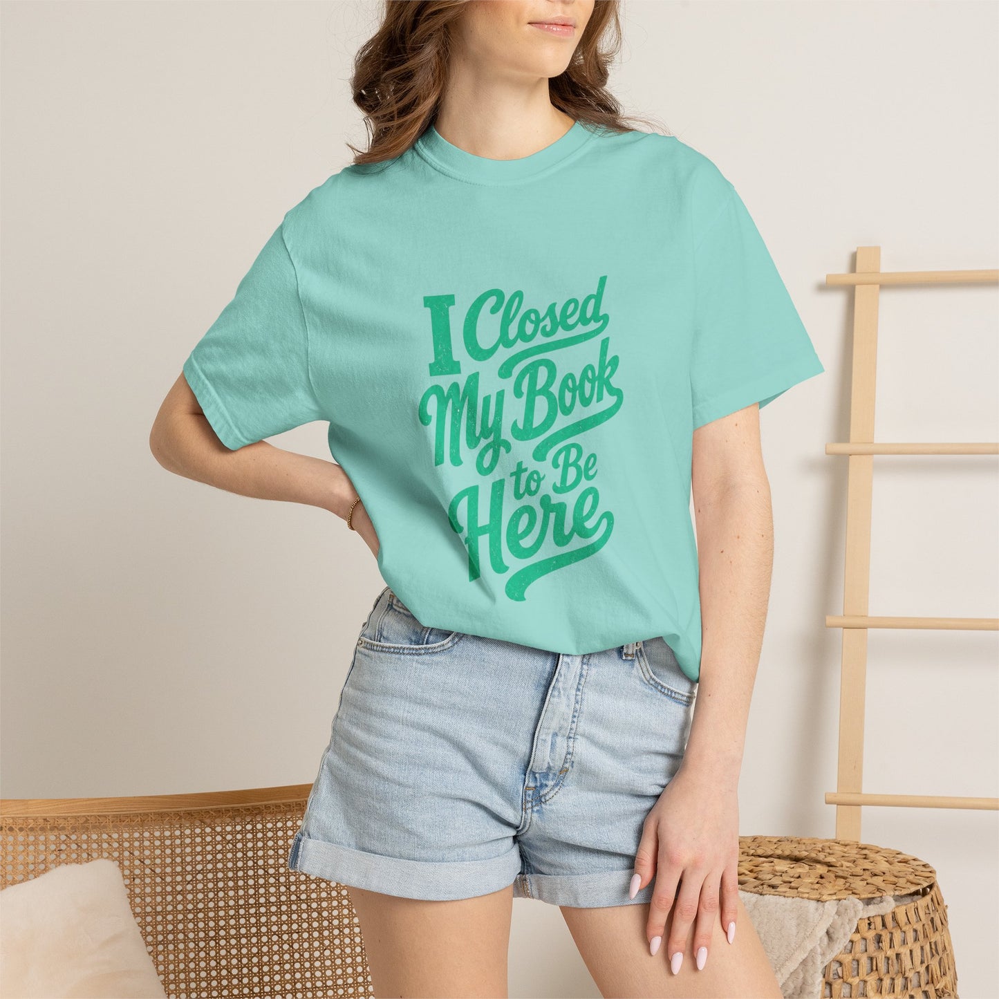 "I Closed My Book To Be Here" T-Shirt — Funny Reader Shirt for Book Lovers