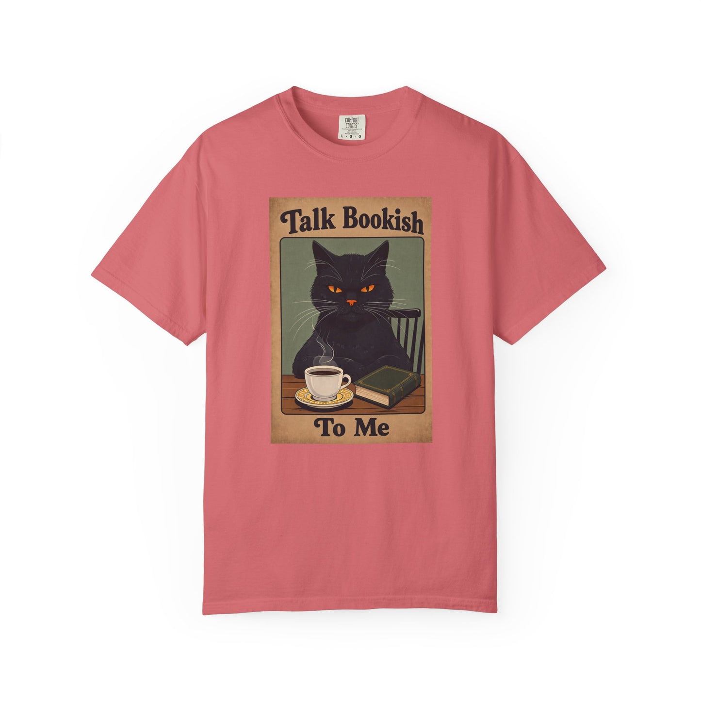 "Talk Bookish To Me" Cat T-Shirt
