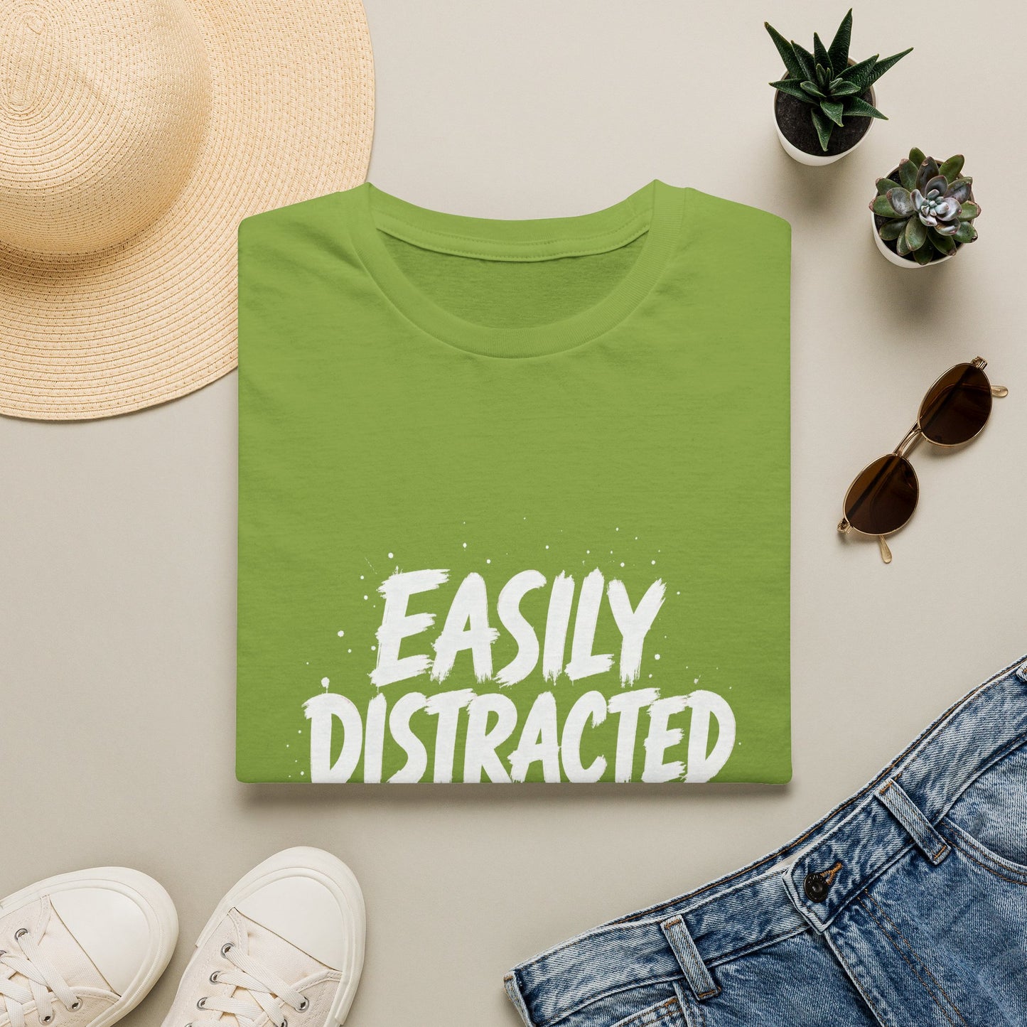 Lightweight Fabric - "Easily Distracted by Books" T‑Shirt