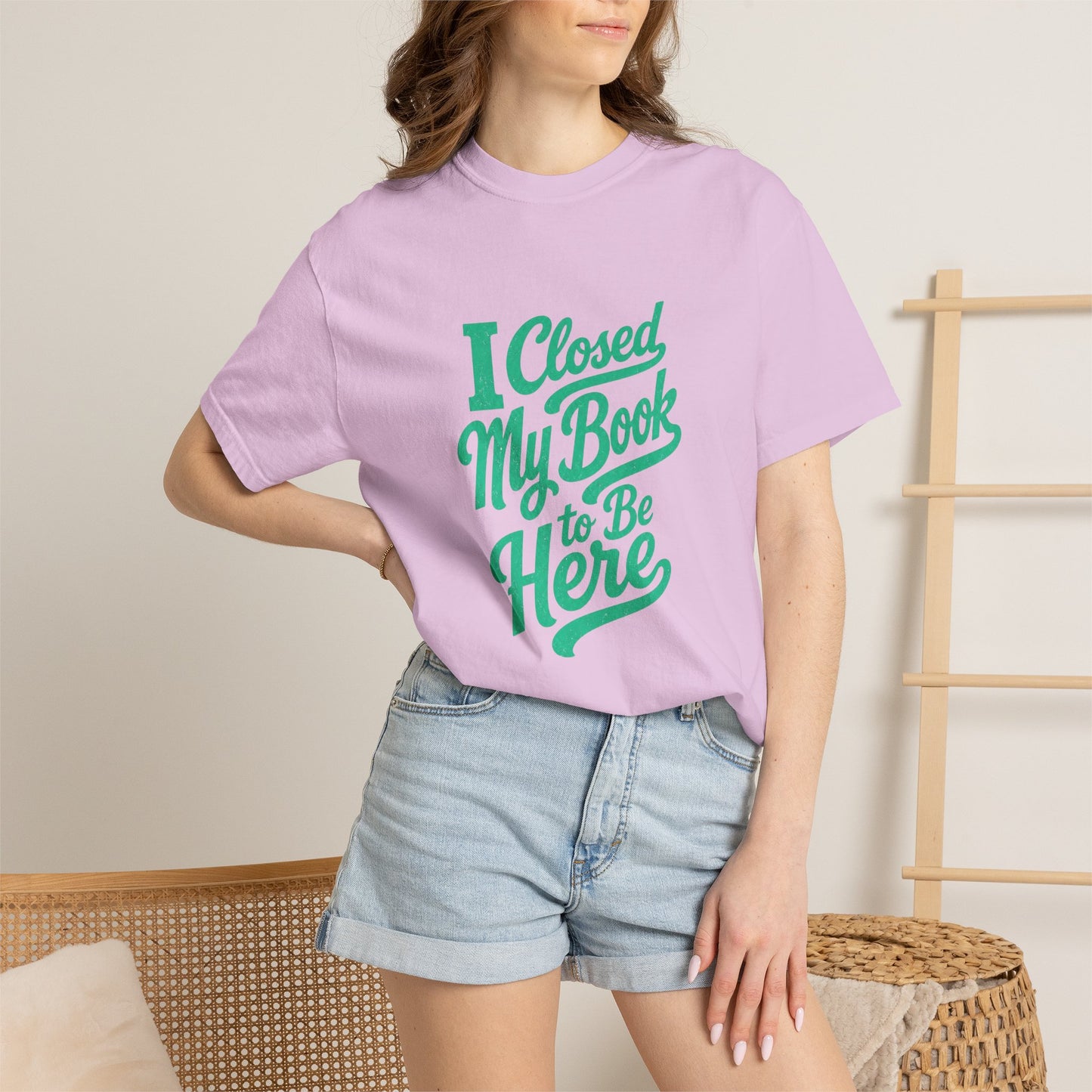 "I Closed My Book To Be Here" T-Shirt — Funny Reader Shirt for Book Lovers