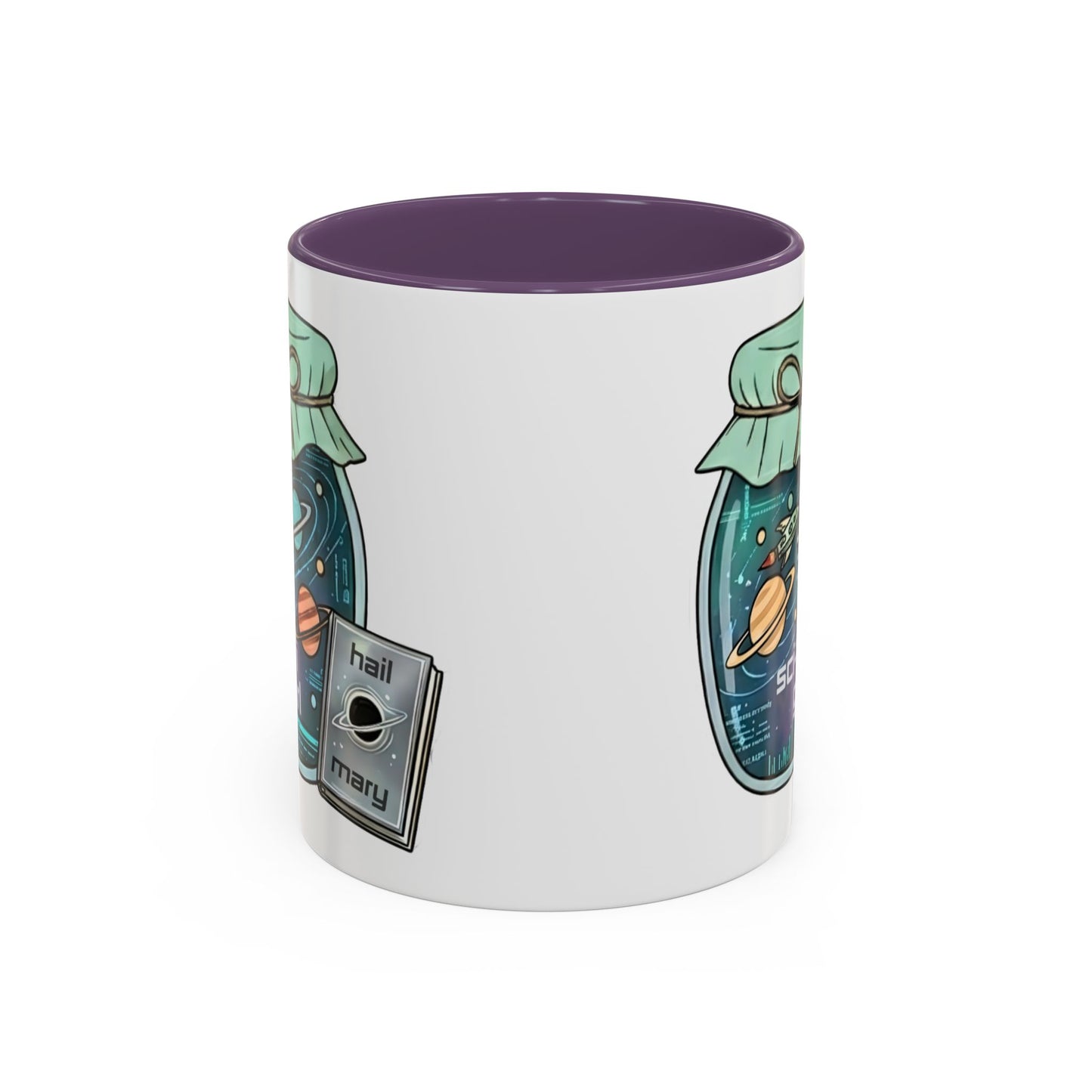 "Sci‑Fi Girl" JamJar Mug — Space Planets Accent Coffee Cup (11/15oz)