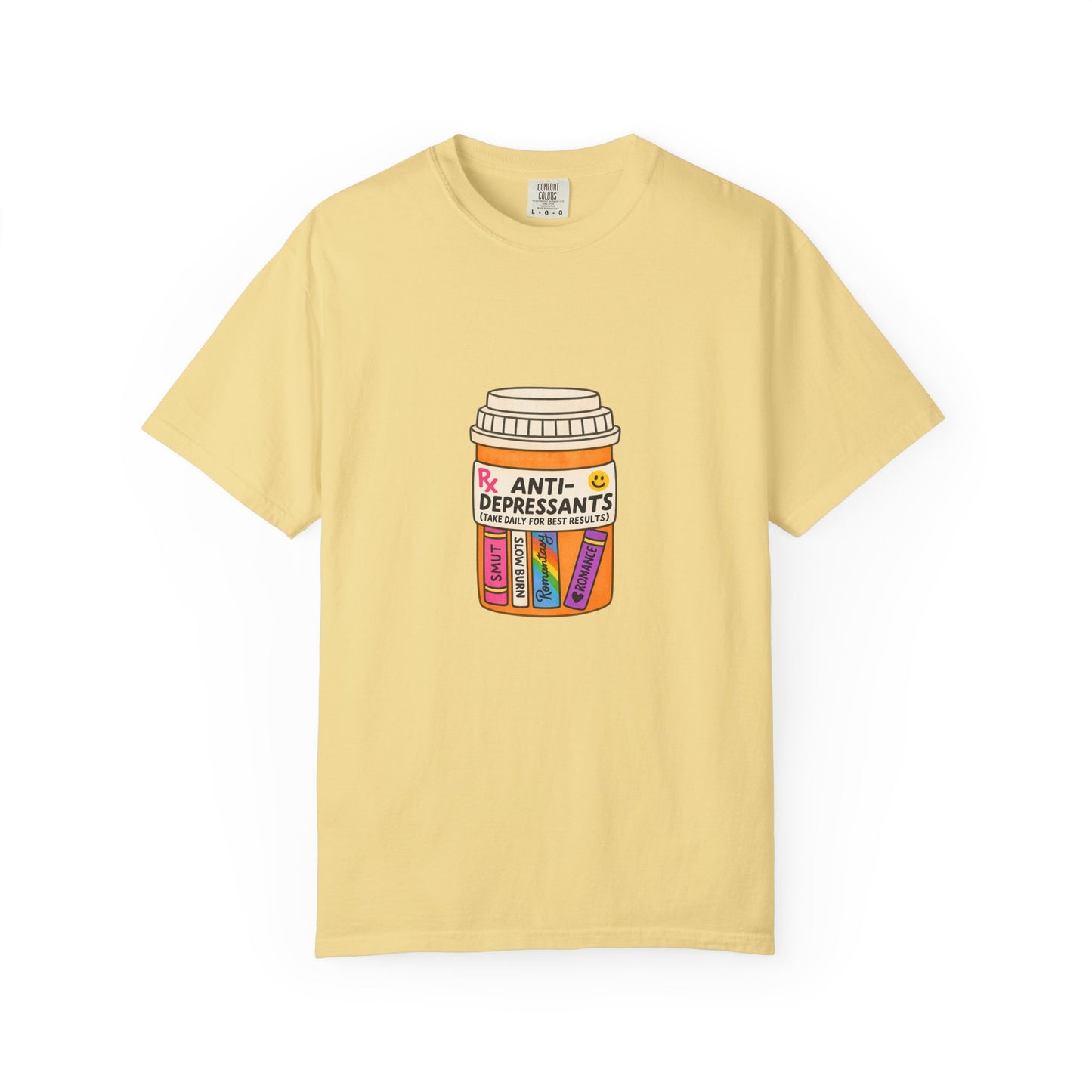 T-Shirt — "Anti-Depressants" Coffee & Books Graphic Tee