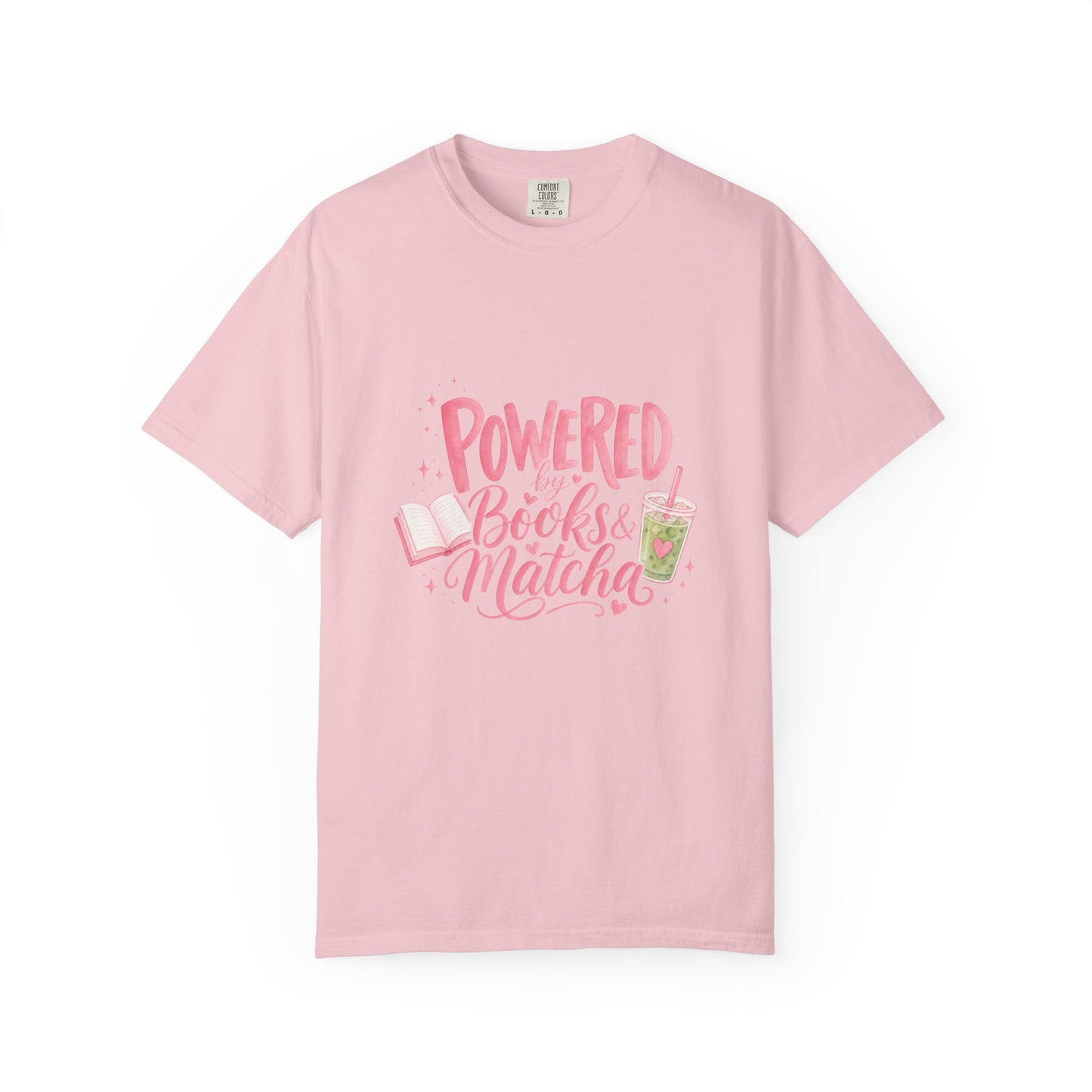 "Powered by Books & Matcha" T-Shirt