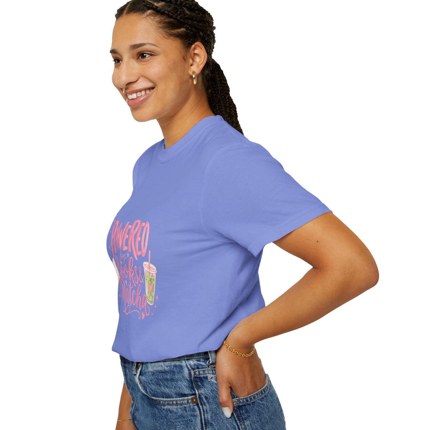 "Powered by Books & Matcha" T-Shirt