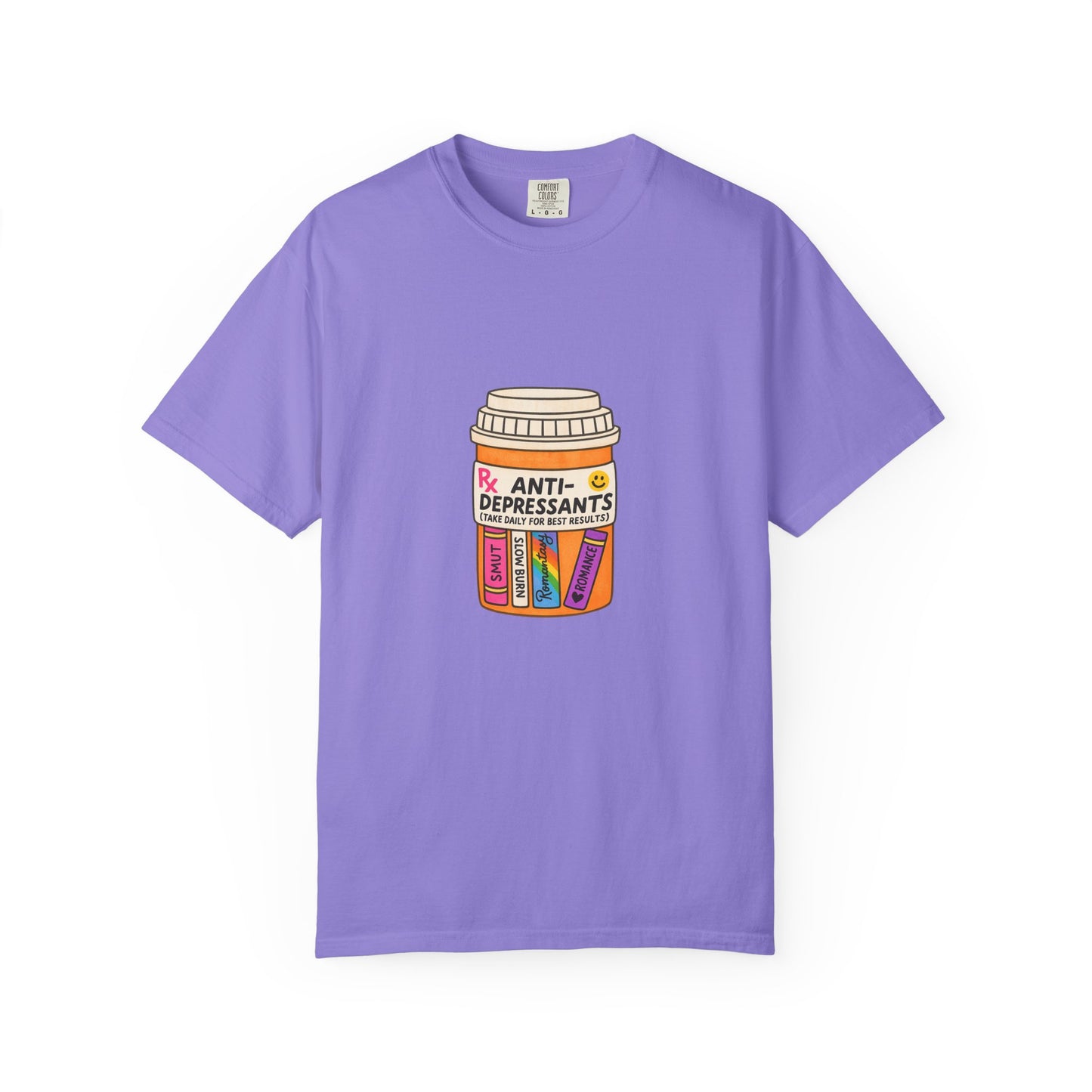 T-Shirt — "Anti-Depressants" Coffee & Books Graphic Tee