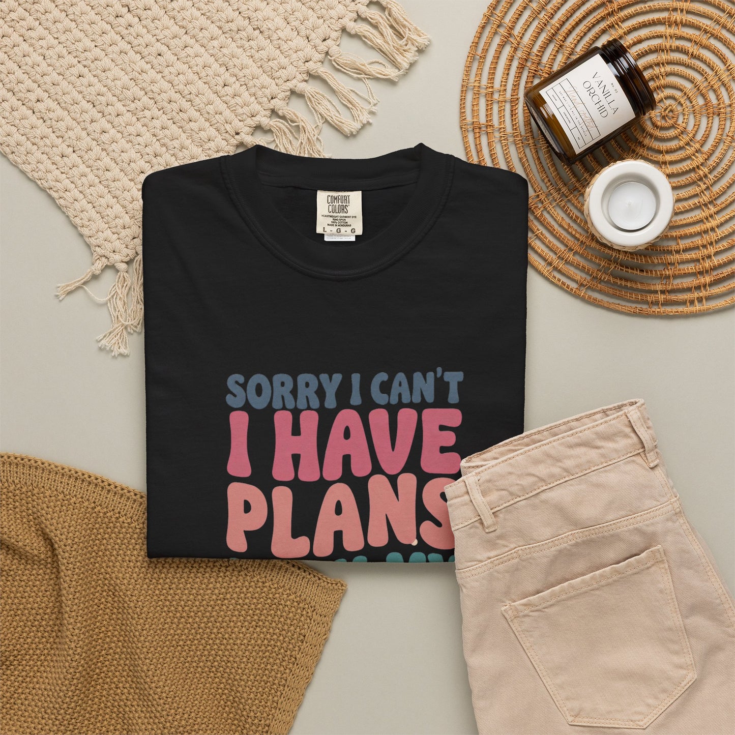 Book Lover T-Shirt — "Sorry I Can't, I Have Plans With My Books" Graphic Tee