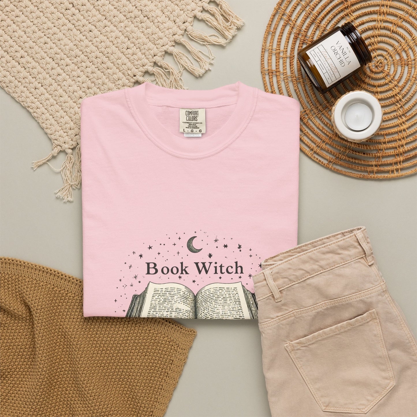 "Book Witch" T-Shirt — Vintage Open Spellbook Design for Readers & Witches