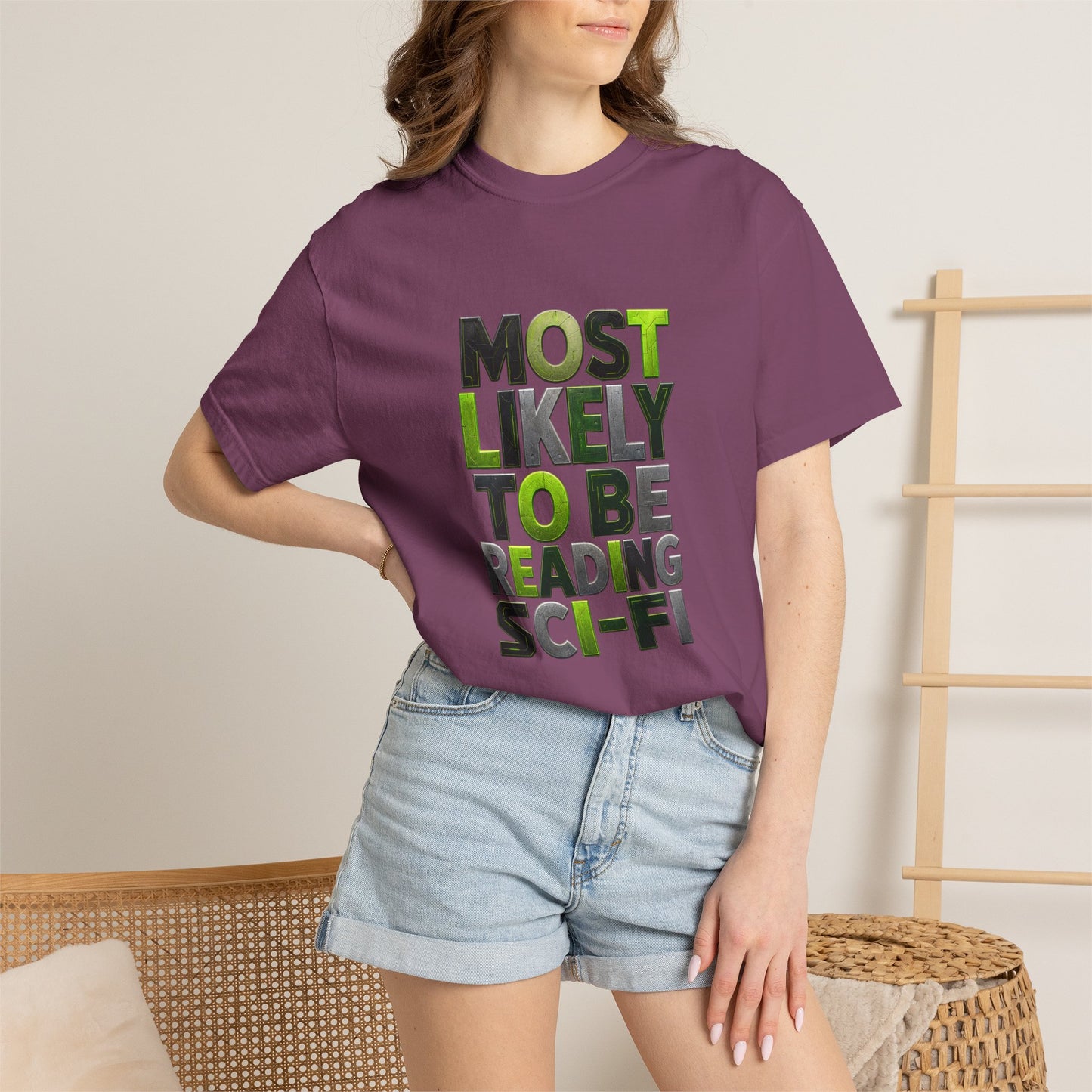 "Most Likely To Be Reading Sci‑Fi" T-Shirt for Science Fiction Book Lovers