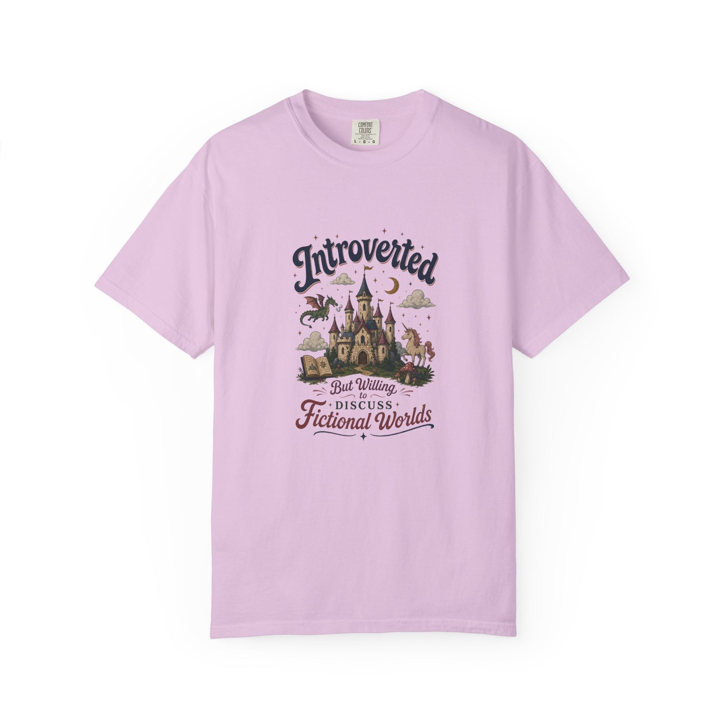 "Introverted But Willingly Discuss Fictional Worlds" Fantasy Lovers T-Shirt