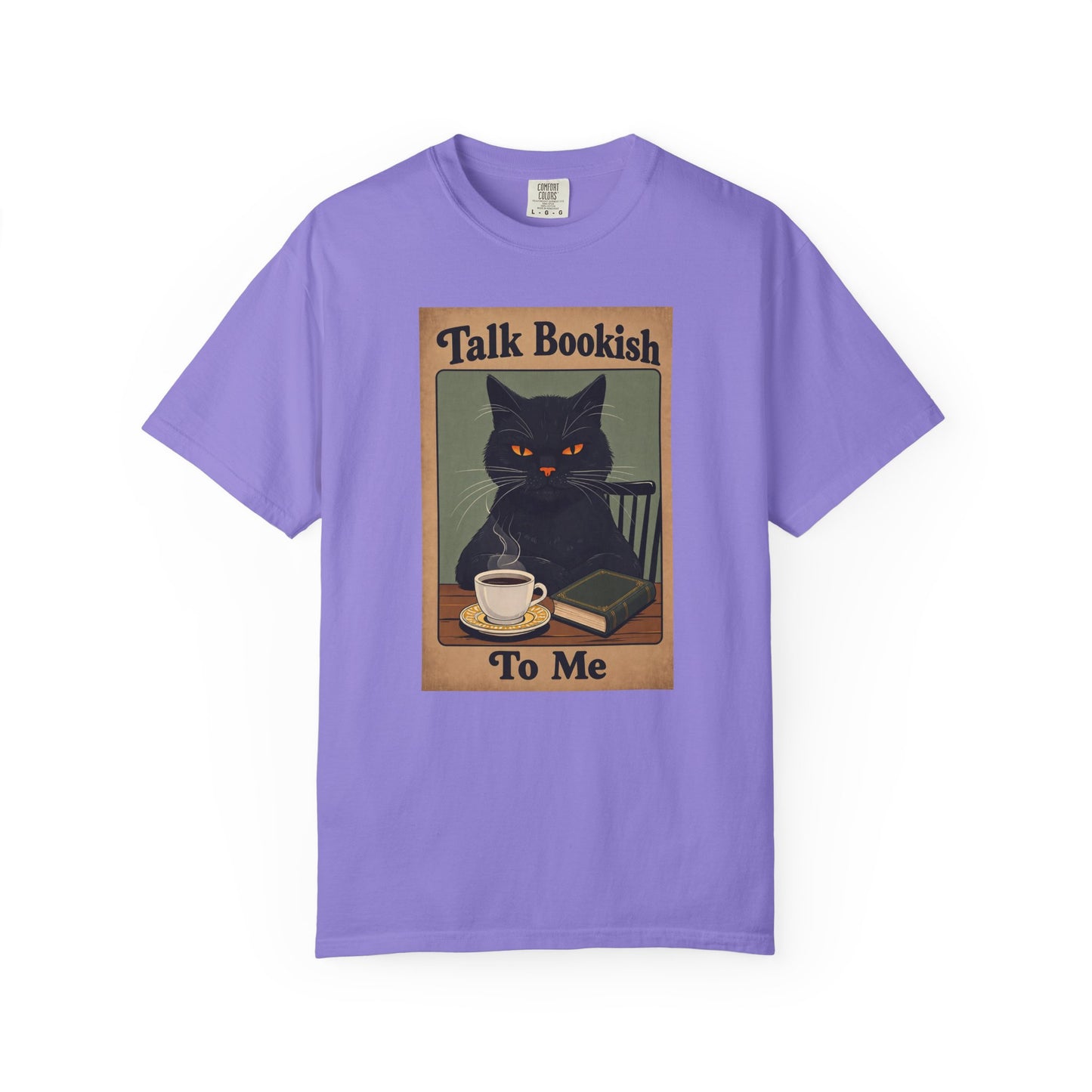 "Talk Bookish To Me" Cat T-Shirt