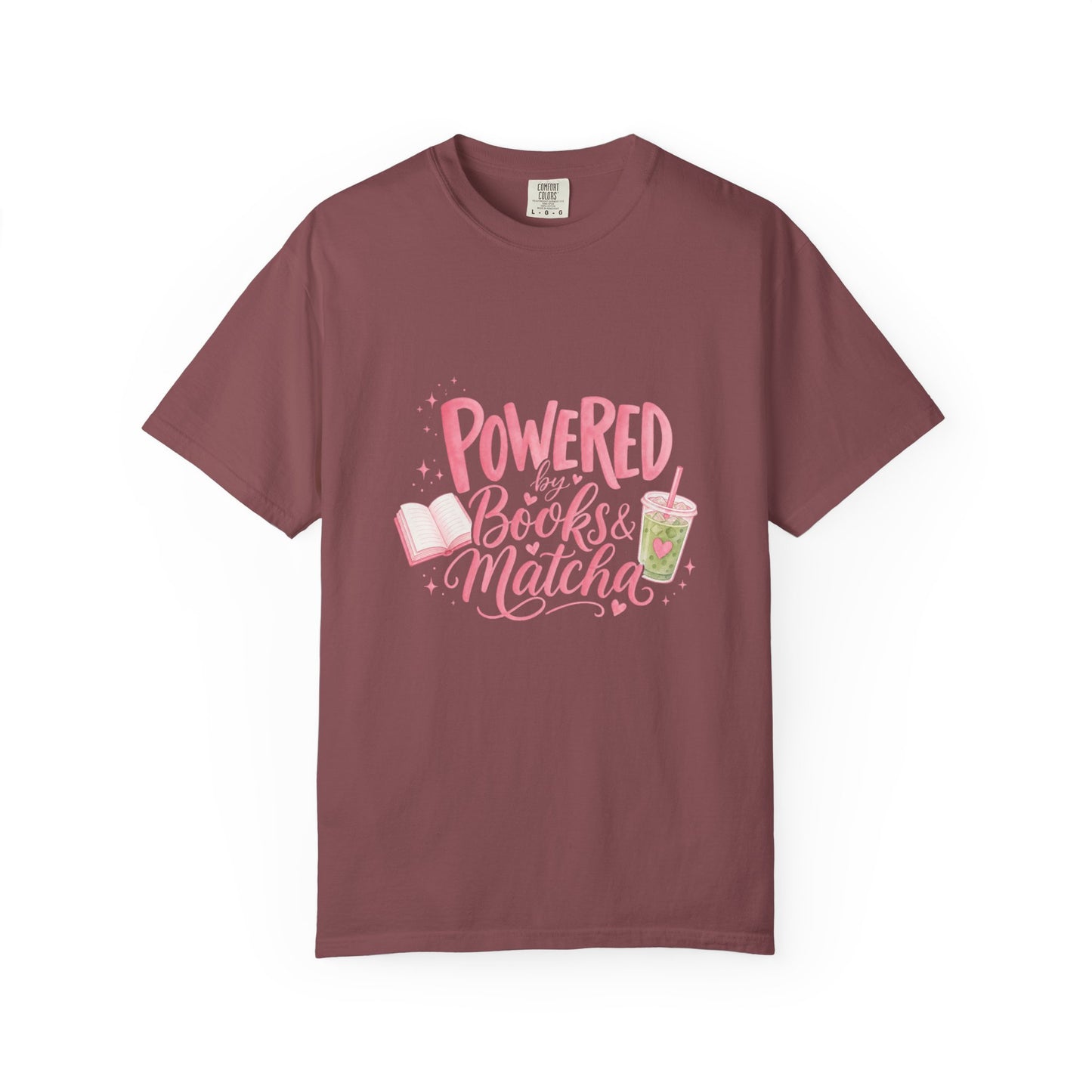 "Powered by Books & Matcha" T-Shirt