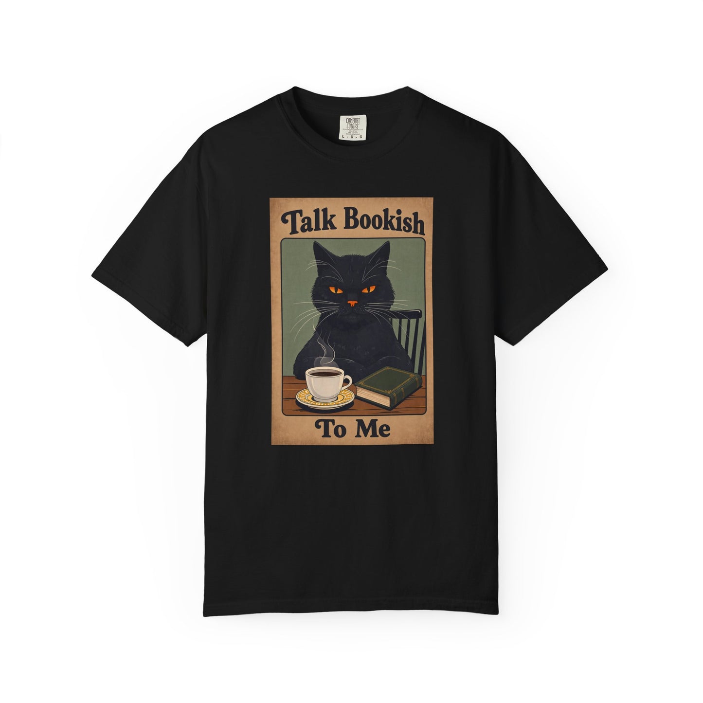 "Talk Bookish To Me" Cat T-Shirt