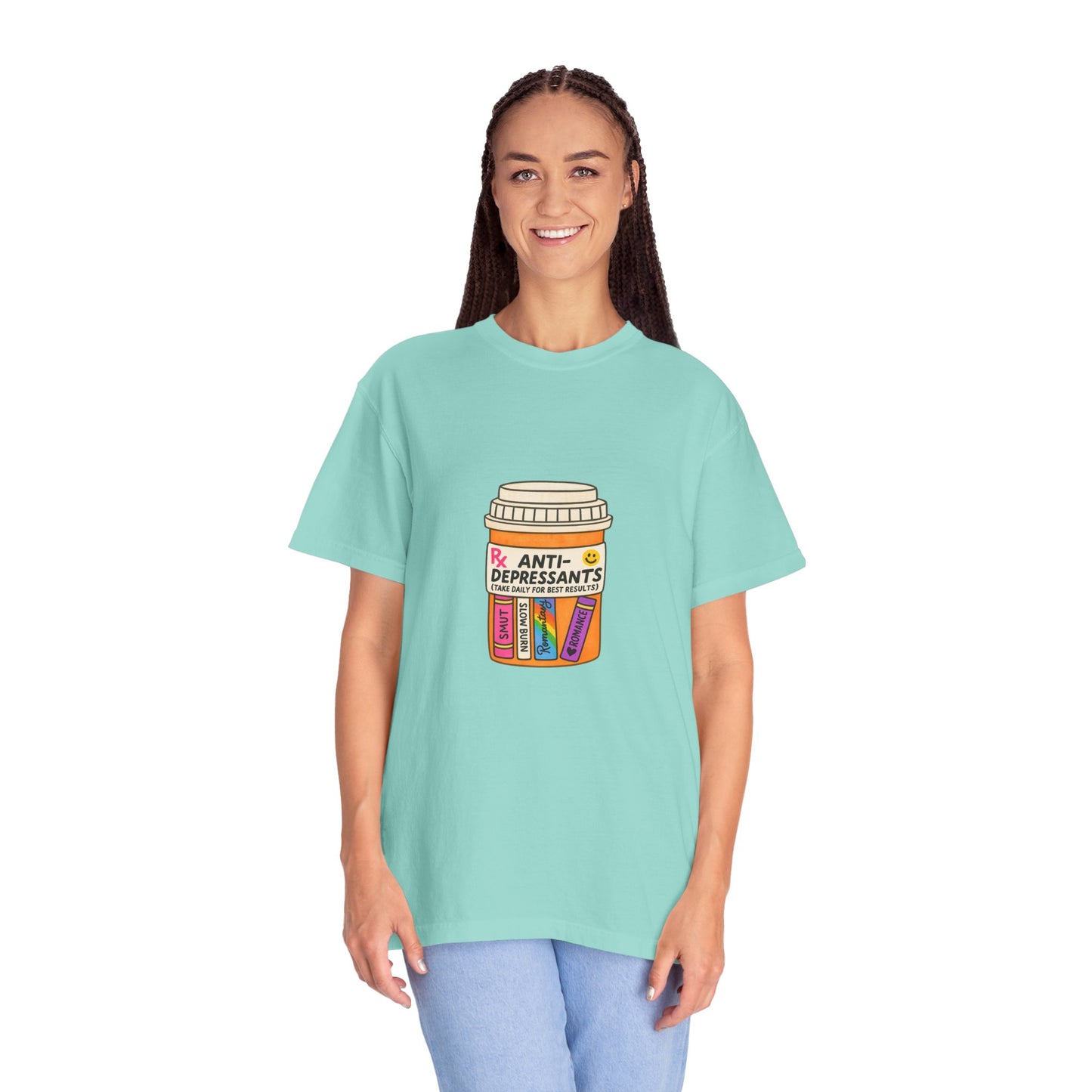 T-Shirt — "Anti-Depressants" Coffee & Books Graphic Tee