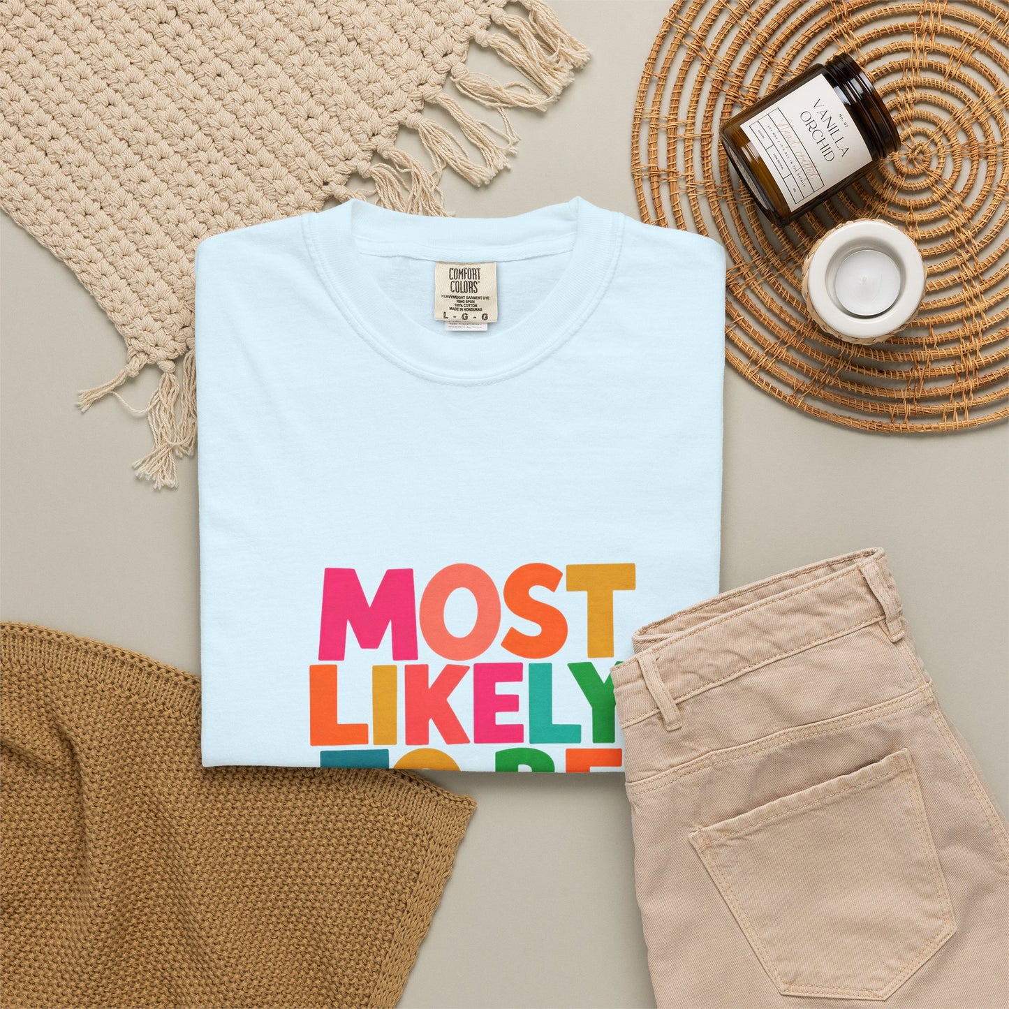 "Most Likely to Be Reading Romance" Colourful Book Lover Tee