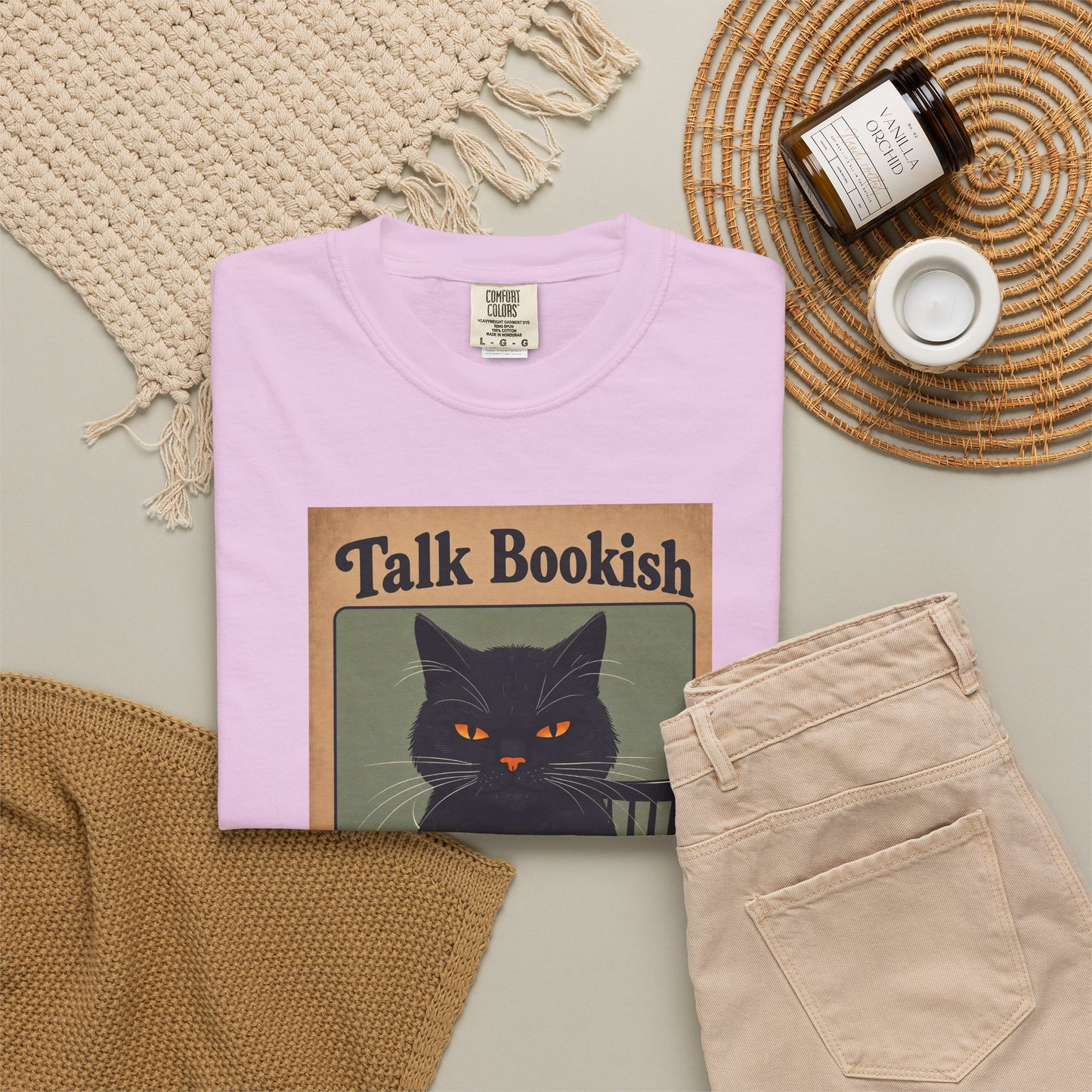 "Talk Bookish To Me" Cat T-Shirt