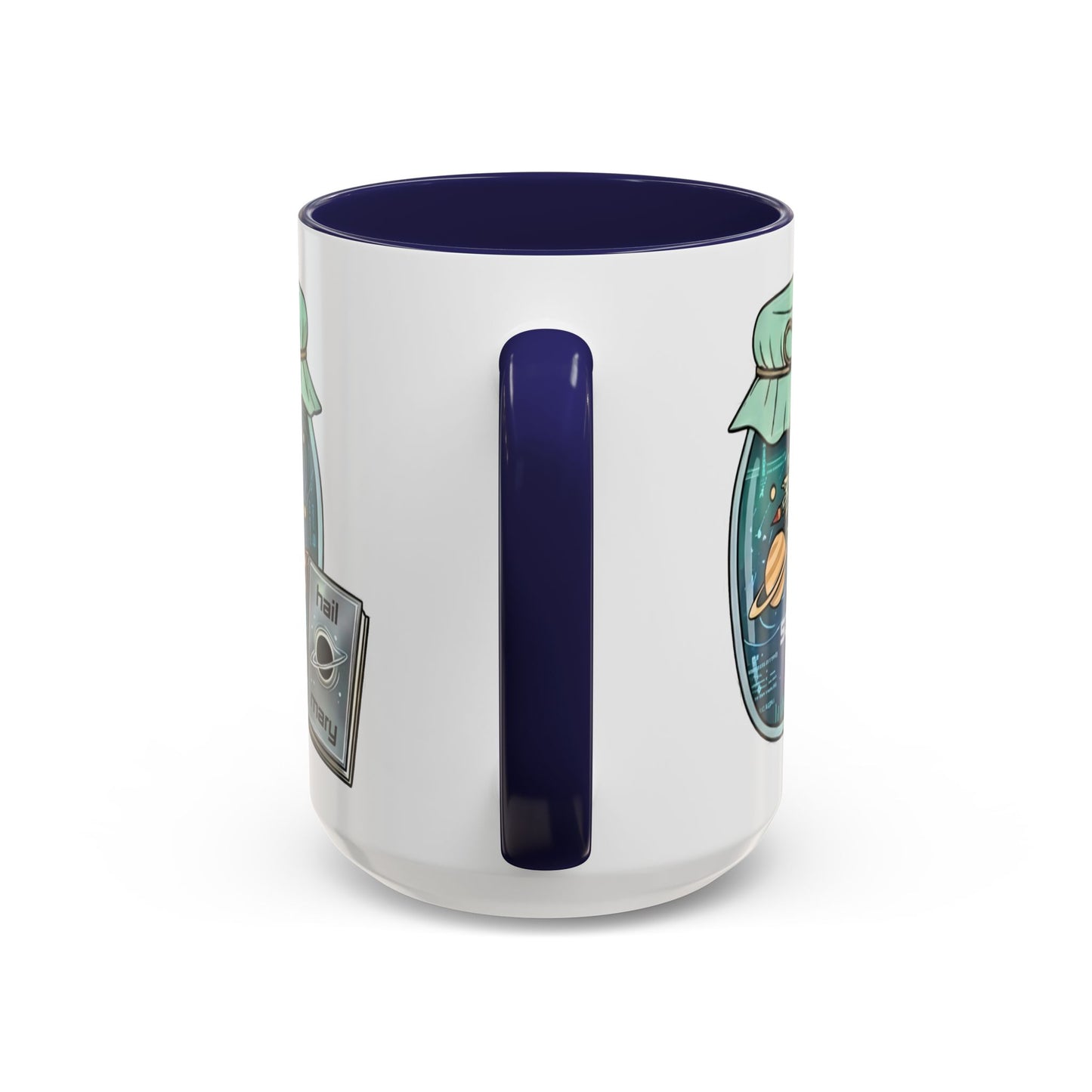 "Sci‑Fi Girl" JamJar Mug — Space Planets Accent Coffee Cup (11/15oz)