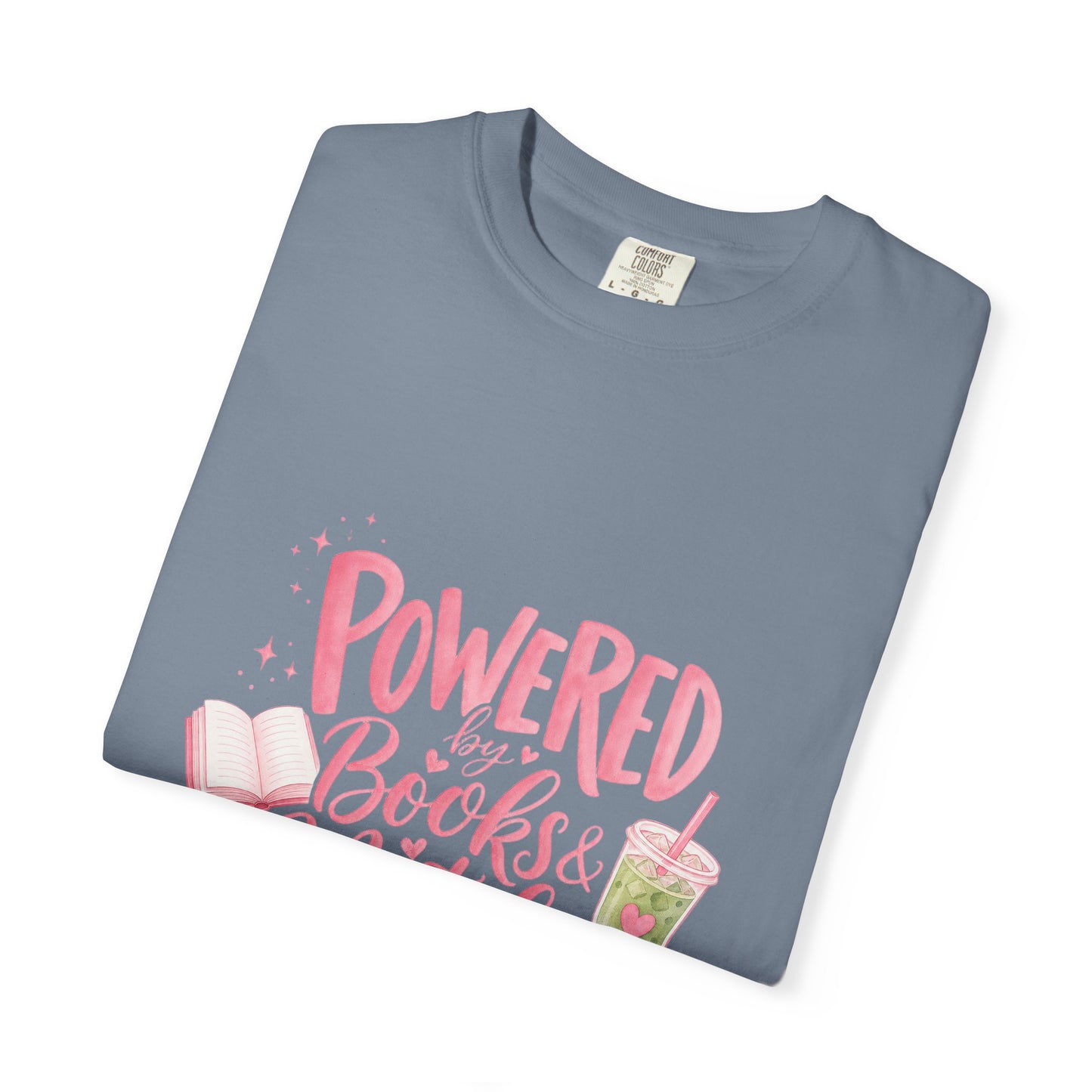 "Powered by Books & Matcha" T-Shirt