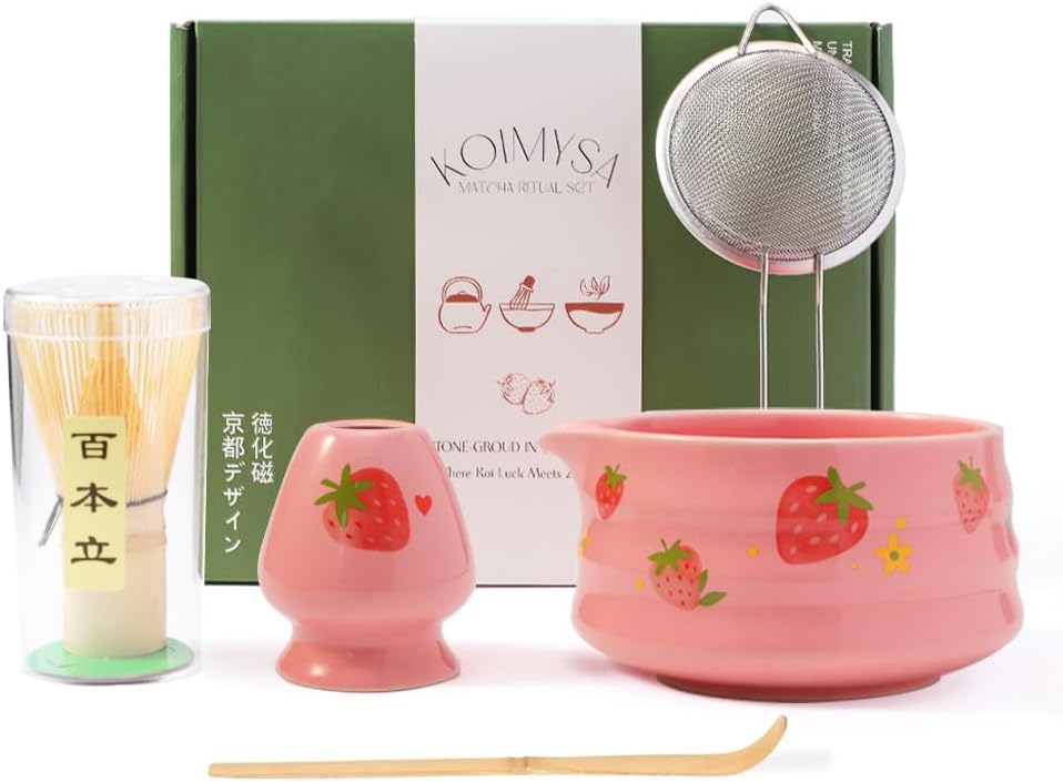 Coffret à Matcha Japonais Traditionnel 5 Pièces - 5 Motifs au Choix