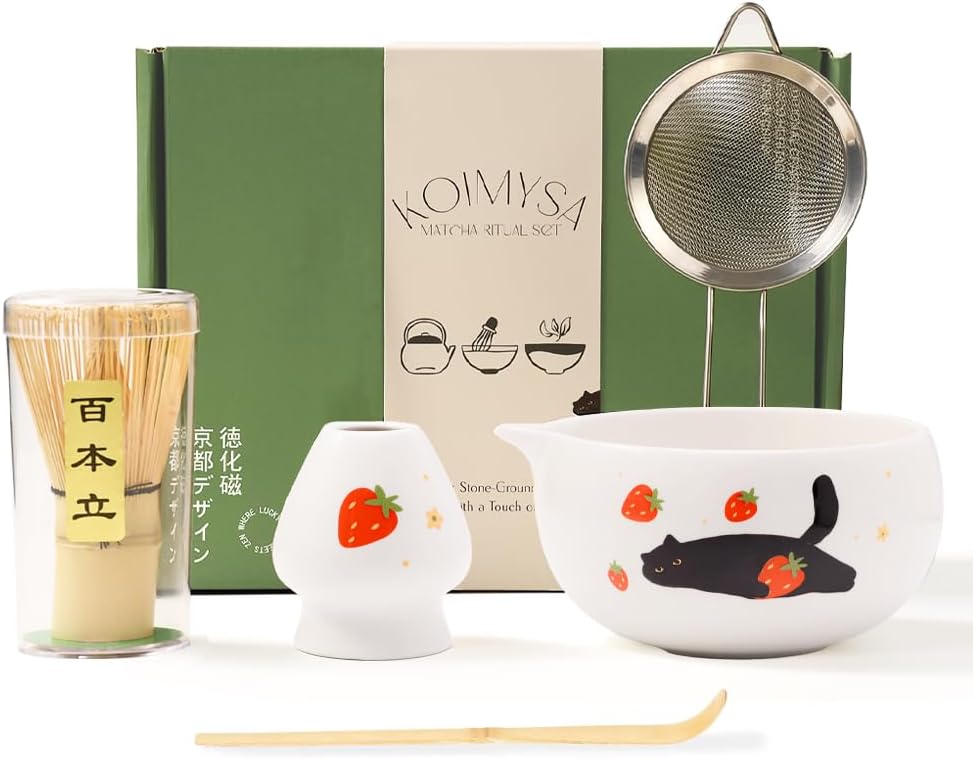 Coffret à Matcha Japonais Traditionnel 5 Pièces - 5 Motifs au Choix