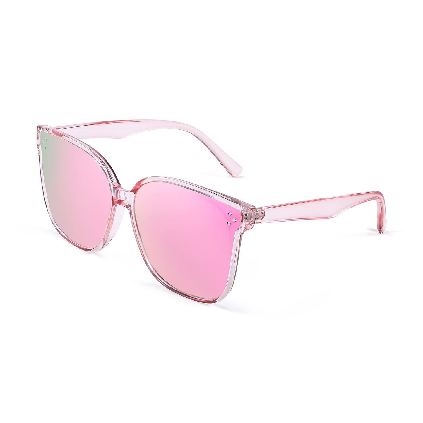 FEISEDY Lunettes de soleil polarisées carrées surdimensionnées rétro pour femmes et hommes, style minimaliste B2600