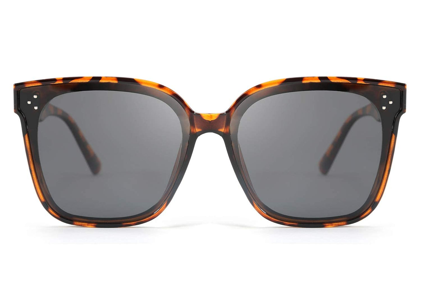 FEISEDY Lunettes de soleil polarisées carrées surdimensionnées rétro pour femmes et hommes, style minimaliste B2600