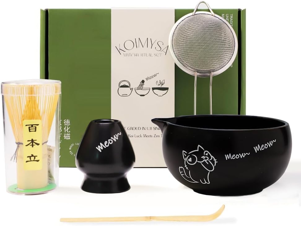 Coffret à Matcha Japonais Traditionnel 5 Pièces - 5 Motifs au Choix