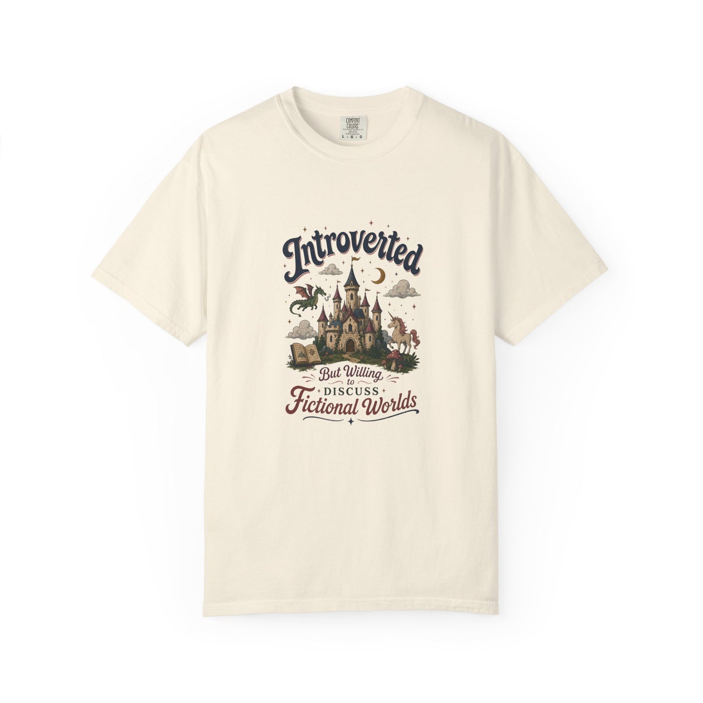 "Introverted But Willingly Discuss Fictional Worlds" Fantasy Lovers T-Shirt