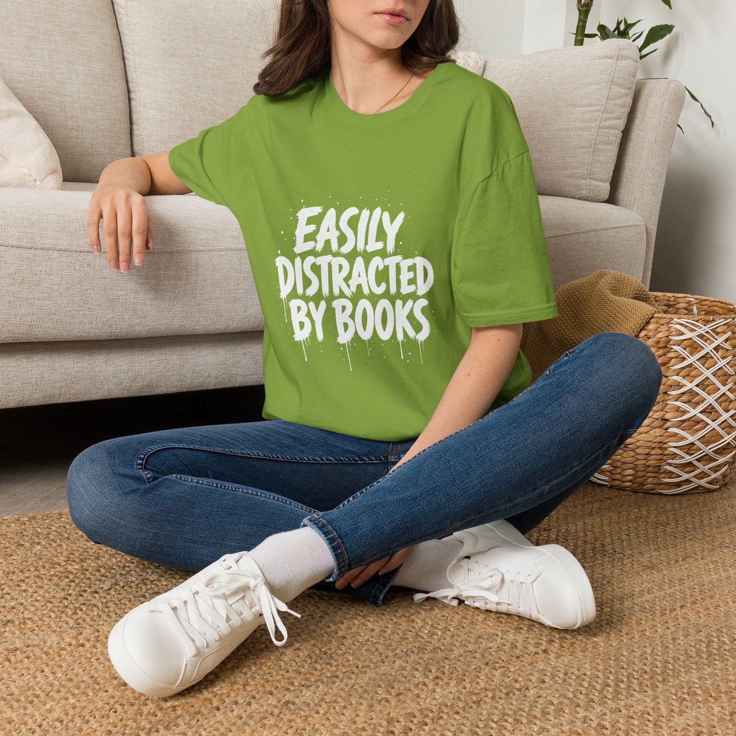 Lightweight Fabric - "Easily Distracted by Books" T‑Shirt