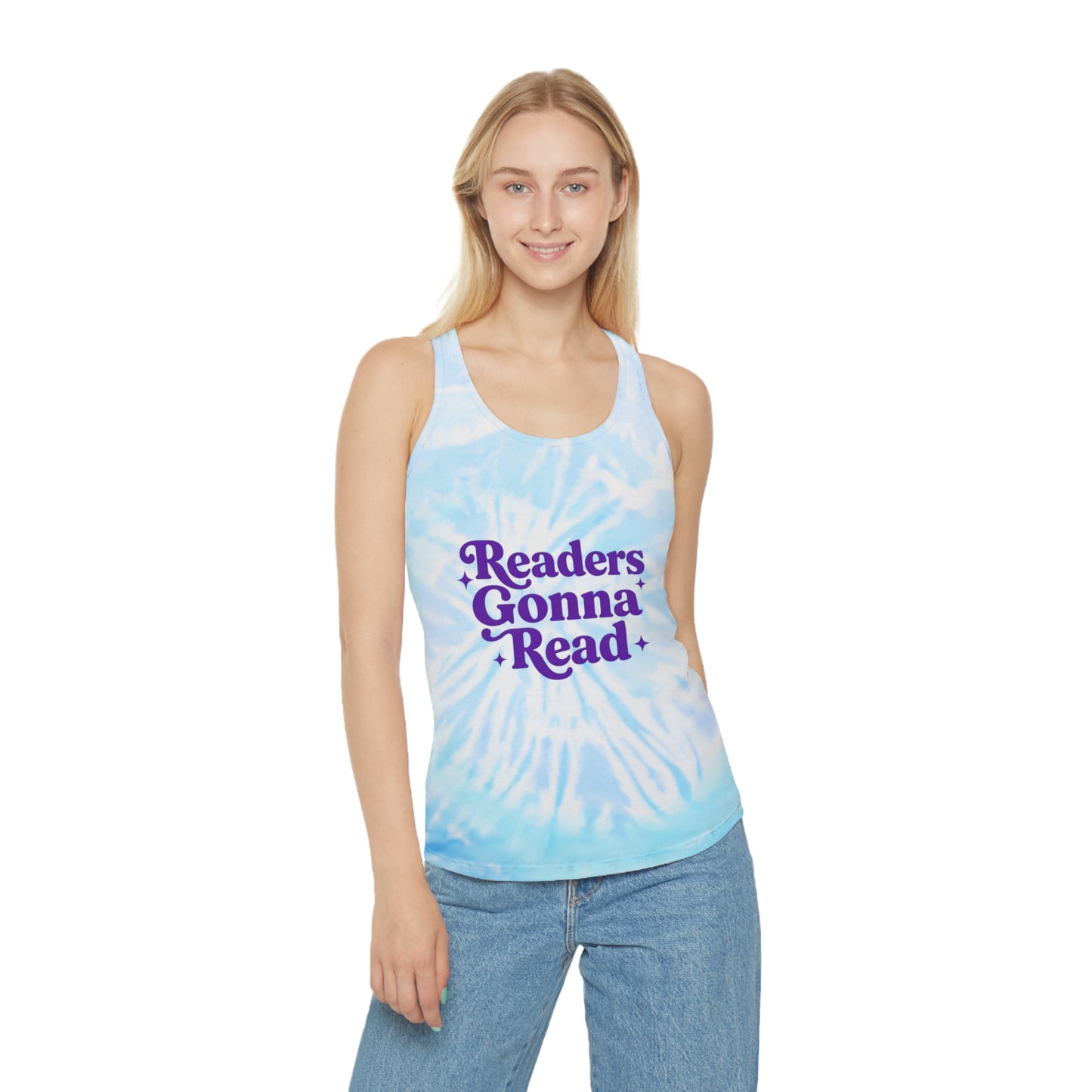 "Readers Gonna Read" Tie-Dye Racerback Tank