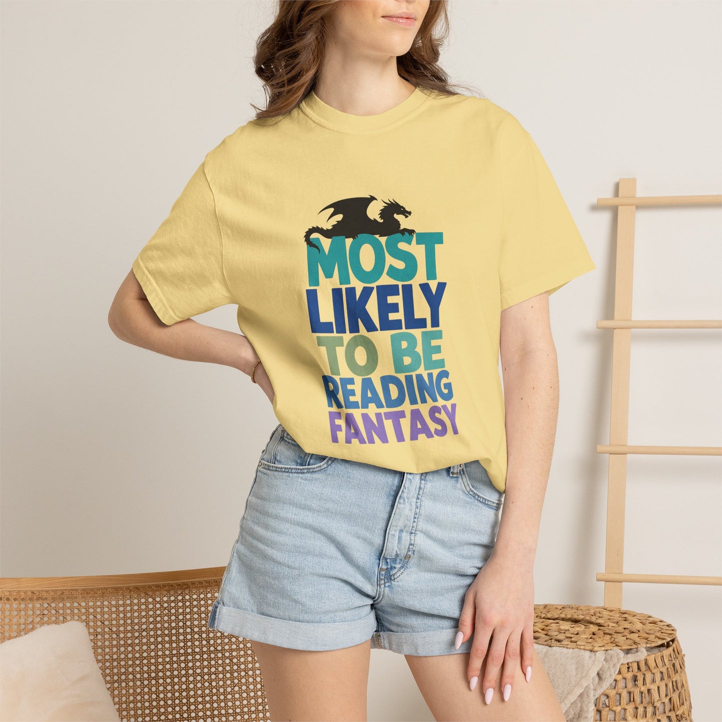 Fantasy Reader T-Shirt — "Most Likely to Be Reading Fantasy" Graphic Tee
