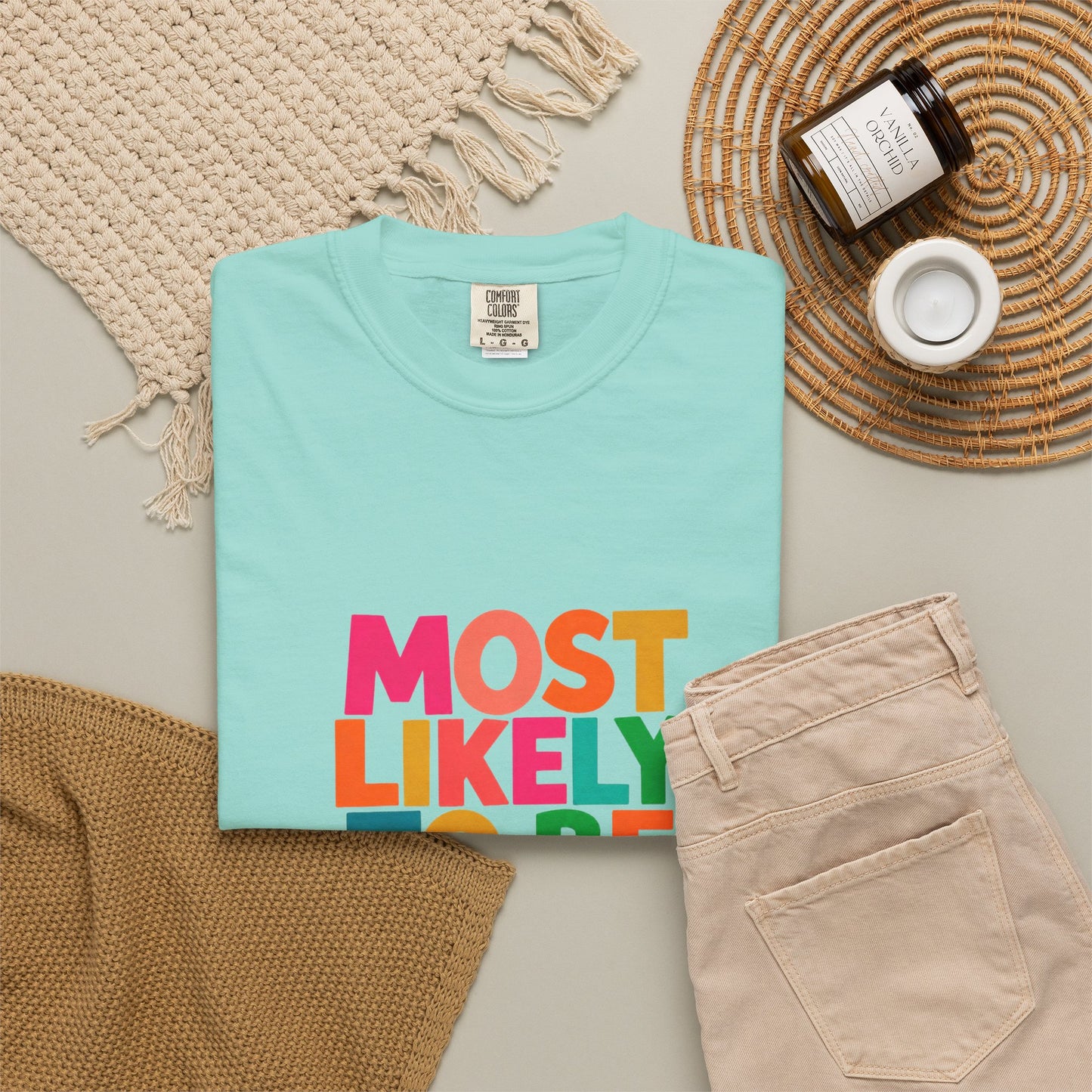 "Most Likely to Be Reading Romance" Colourful Book Lover Tee