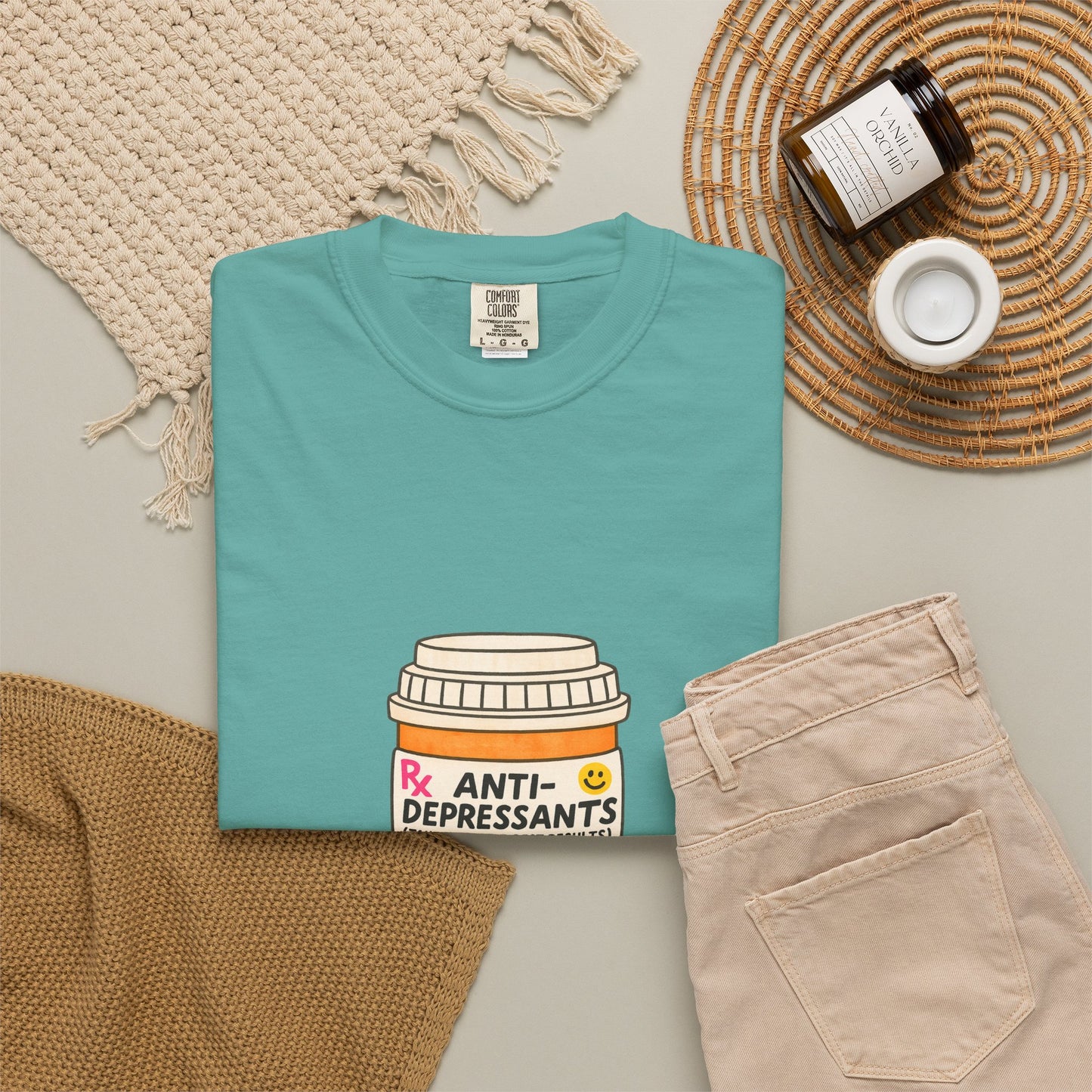 T-Shirt — "Anti-Depressants" Coffee & Books Graphic Tee