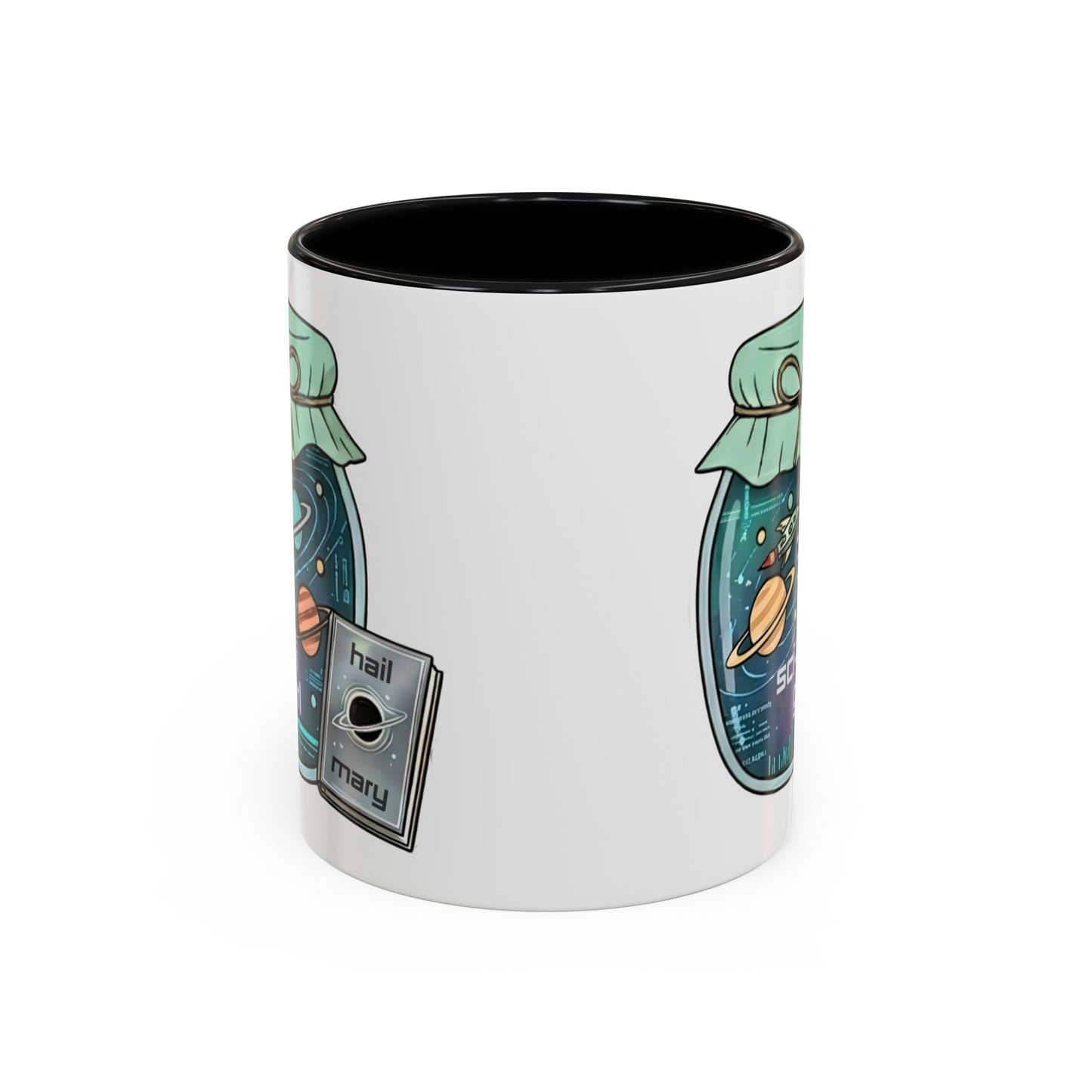 "Sci‑Fi Girl" JamJar Mug — Space Planets Accent Coffee Cup (11/15oz)