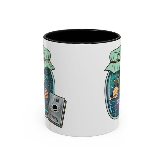 "Sci‑Fi Girl" JamJar Mug — Space Planets Accent Coffee Cup (11/15oz)