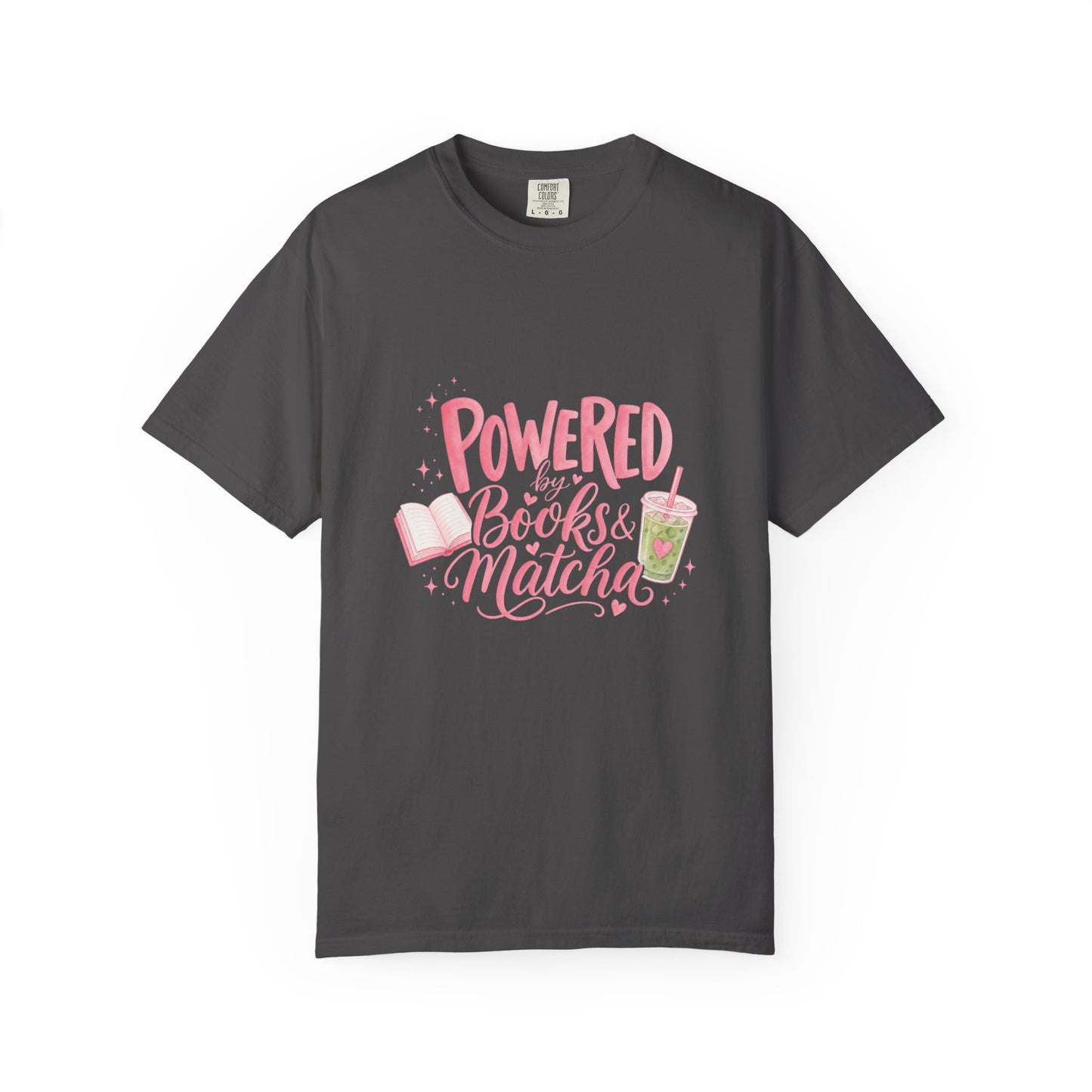 "Powered by Books & Matcha" T-Shirt