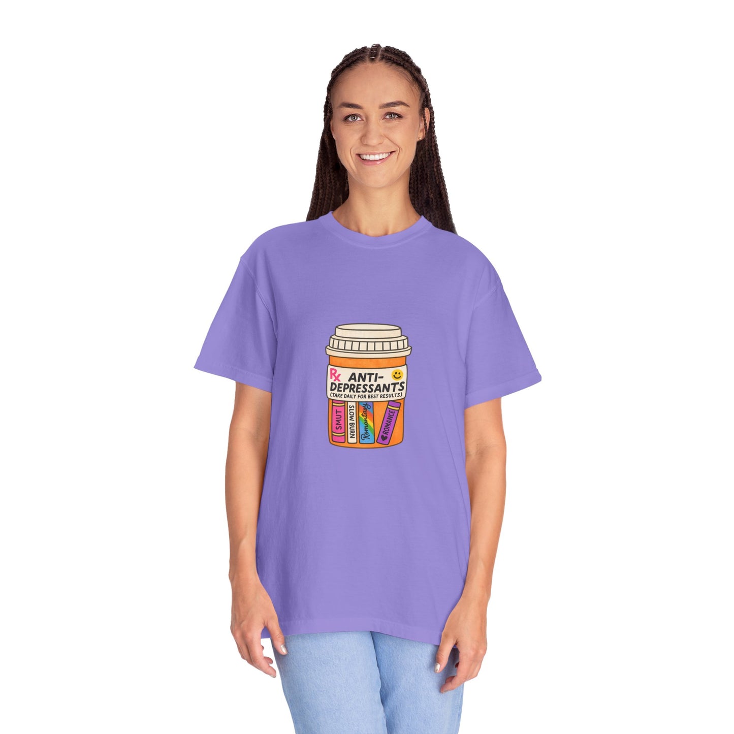 T-Shirt — "Anti-Depressants" Coffee & Books Graphic Tee