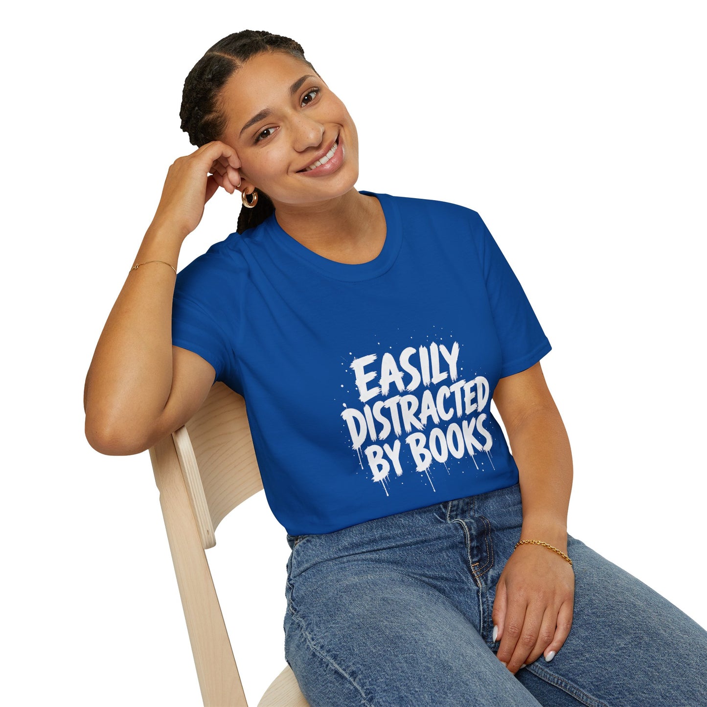 Lightweight Fabric - "Easily Distracted by Books" T‑Shirt