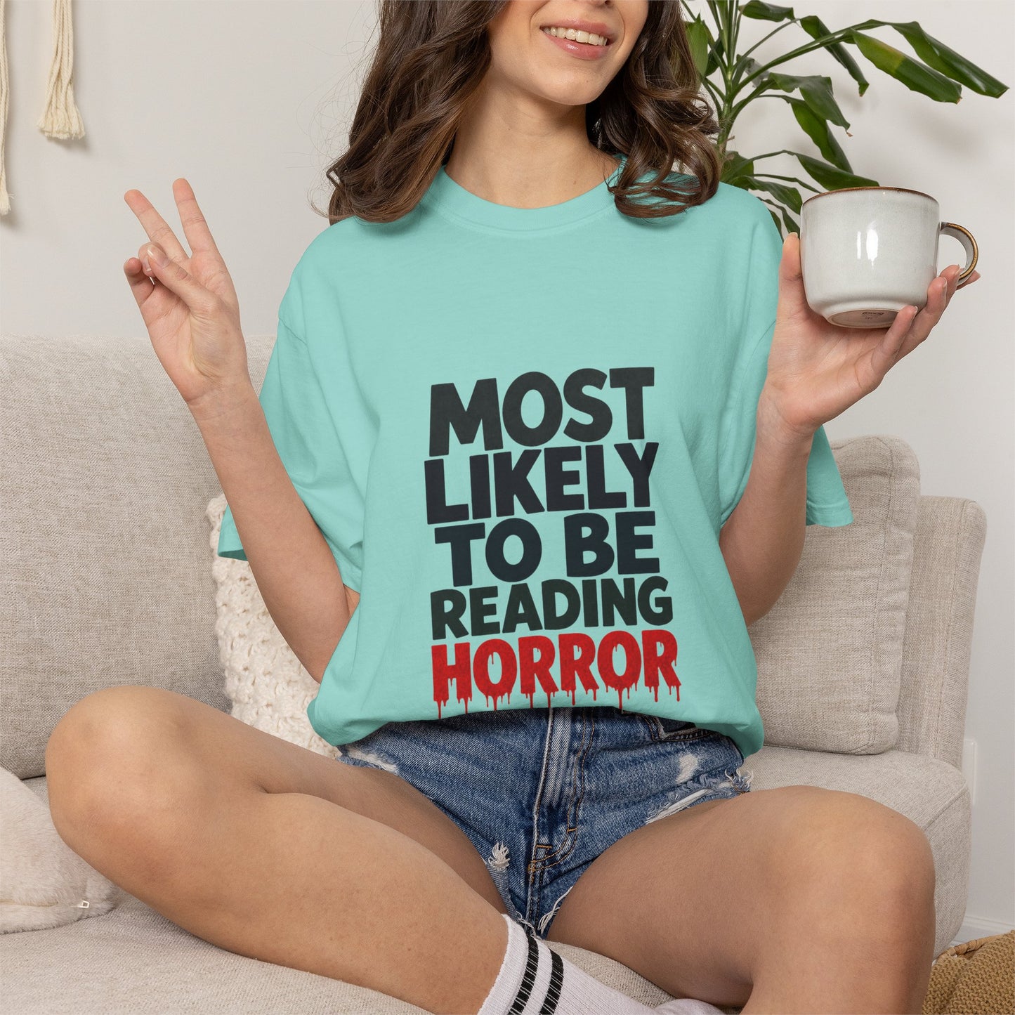 Horror Reader T-Shirt — "Most Likely to Be Reading Horror" Graphic Tee