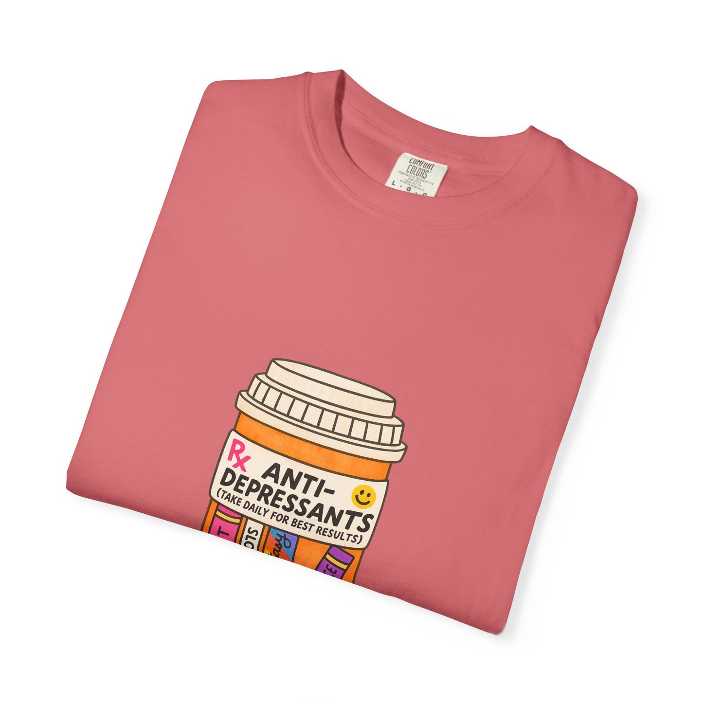 T-Shirt — "Anti-Depressants" Coffee & Books Graphic Tee