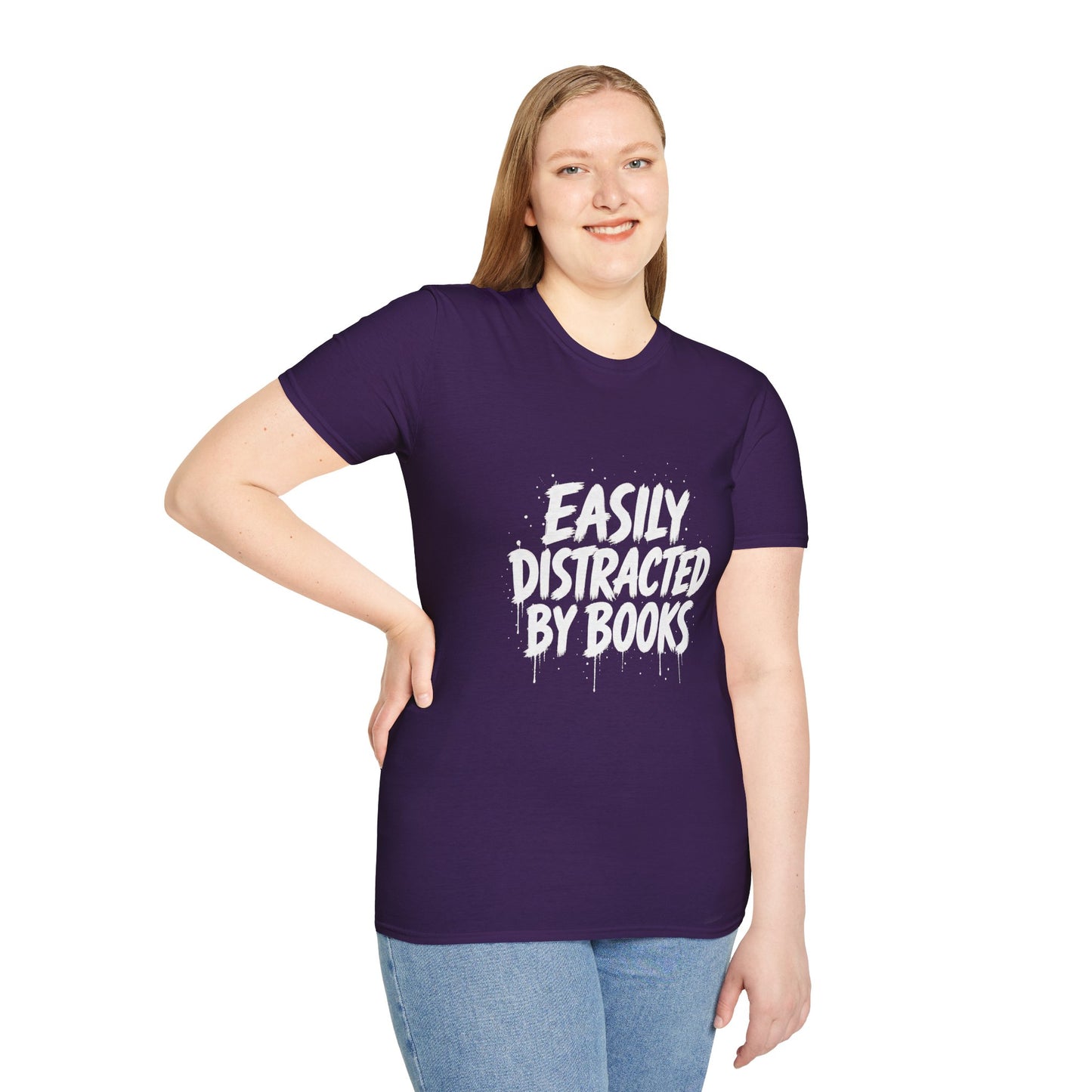 Lightweight Fabric - "Easily Distracted by Books" T‑Shirt