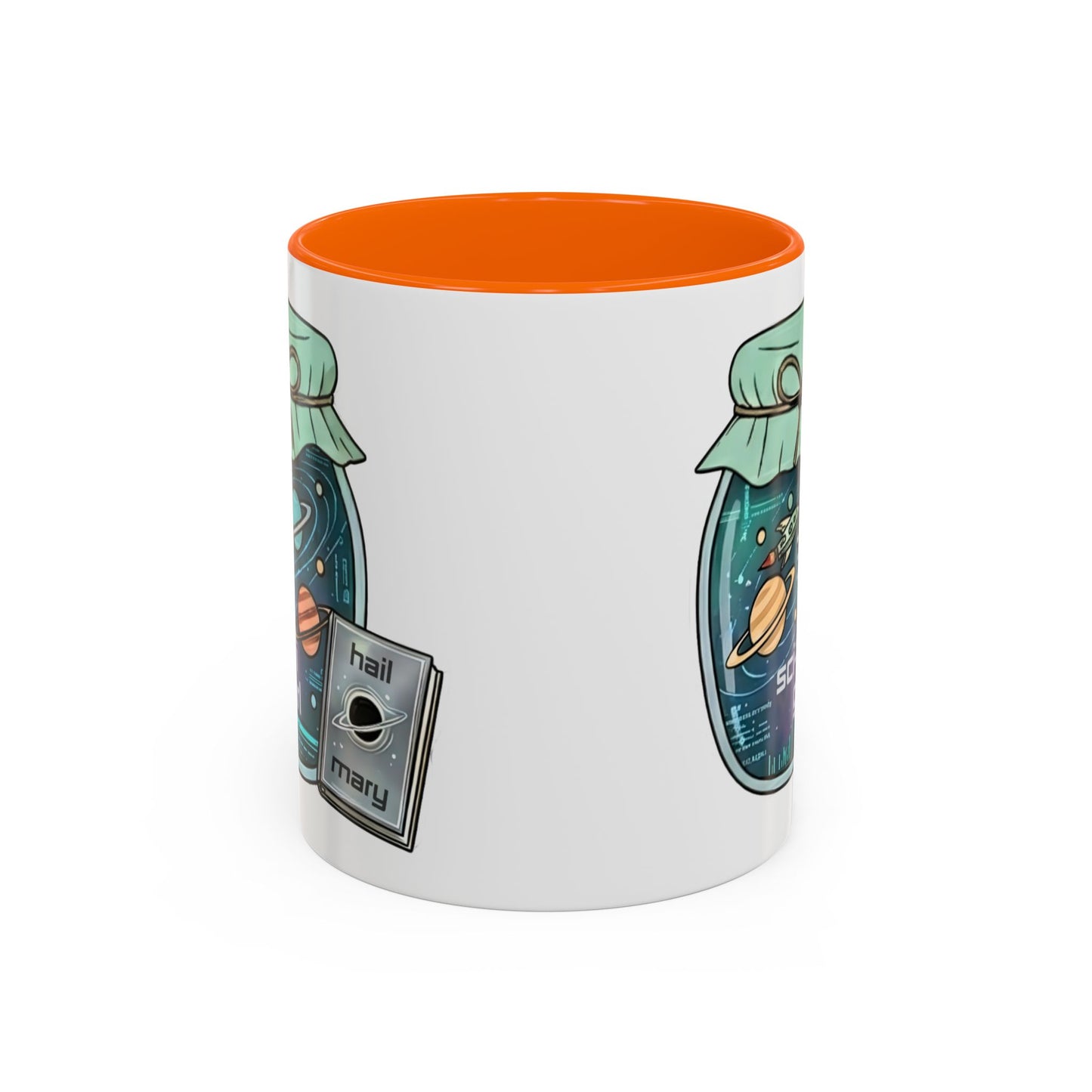"Sci‑Fi Girl" JamJar Mug — Space Planets Accent Coffee Cup (11/15oz)