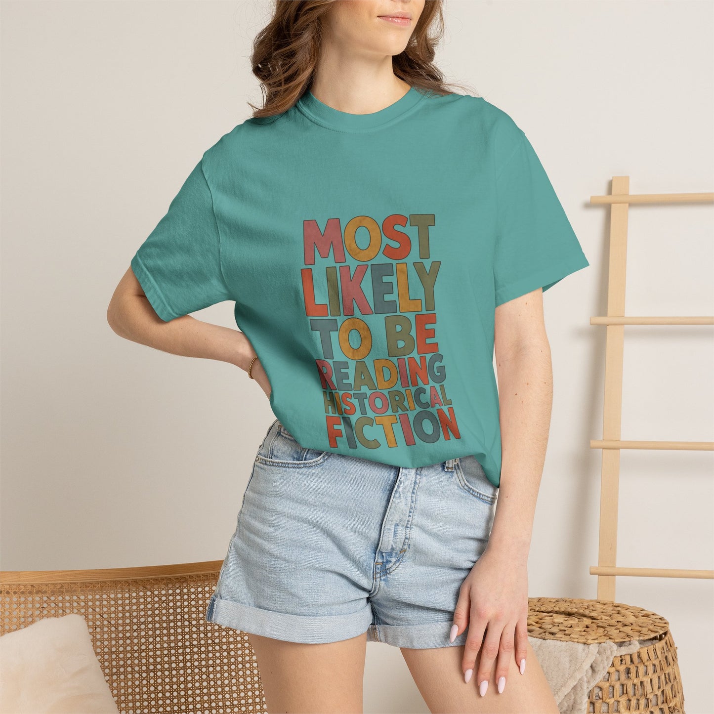 Historical Fiction Reader T-Shirt — "Most Likely to Be Reading Historical Fiction"