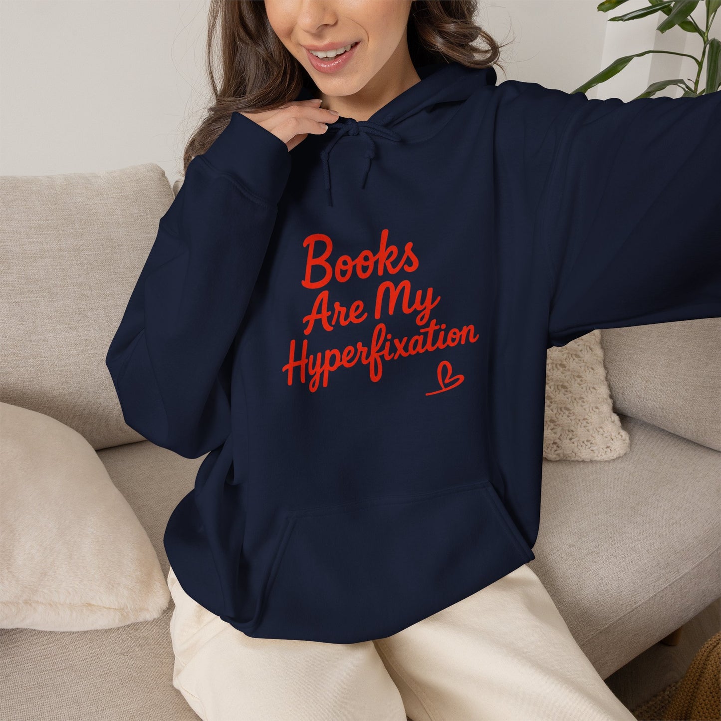 "Books Are My Hyperfixation" Neurospicy Bookish Hoodie
