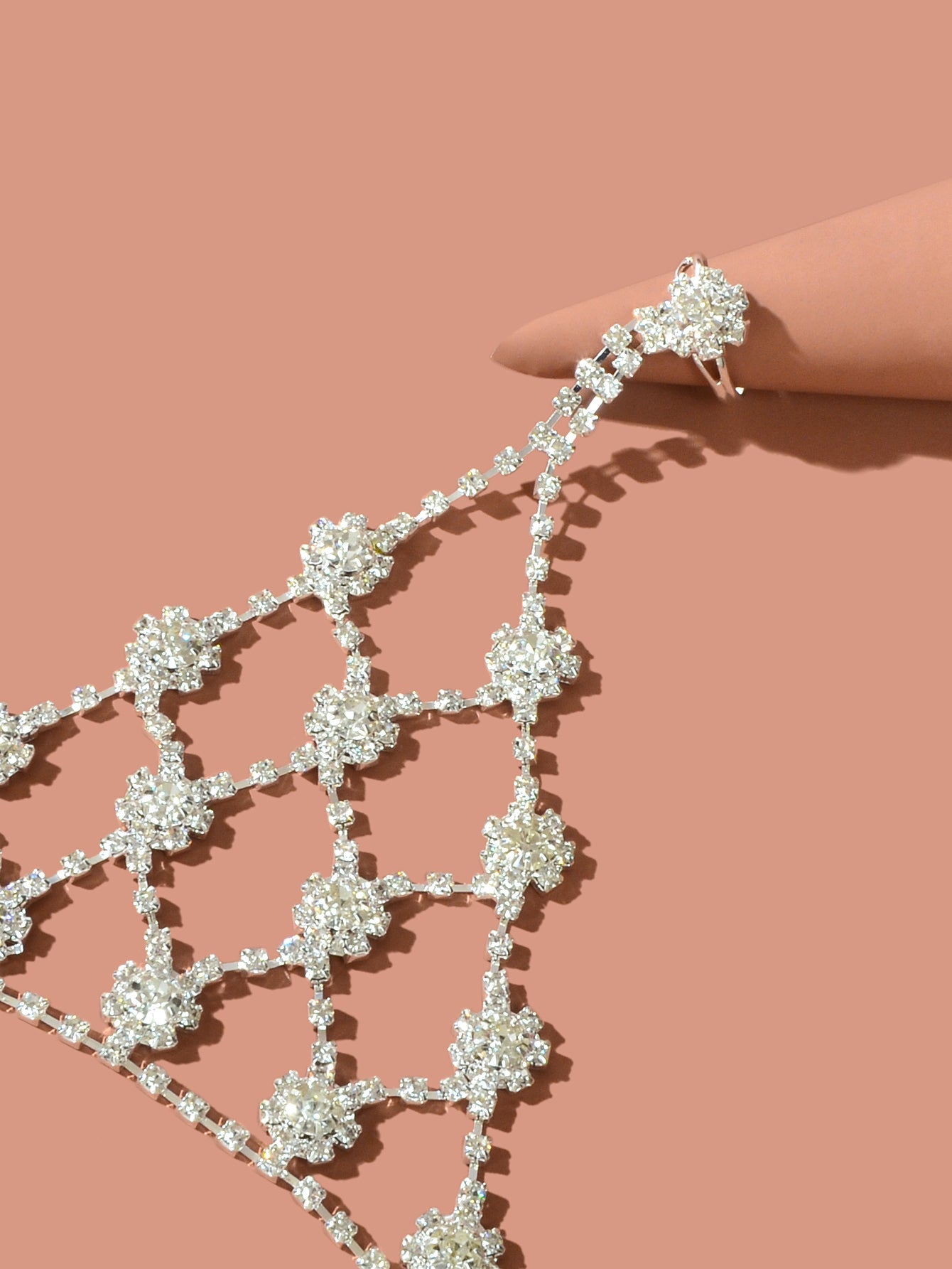Chaîne de cheville fleur en strass de plage