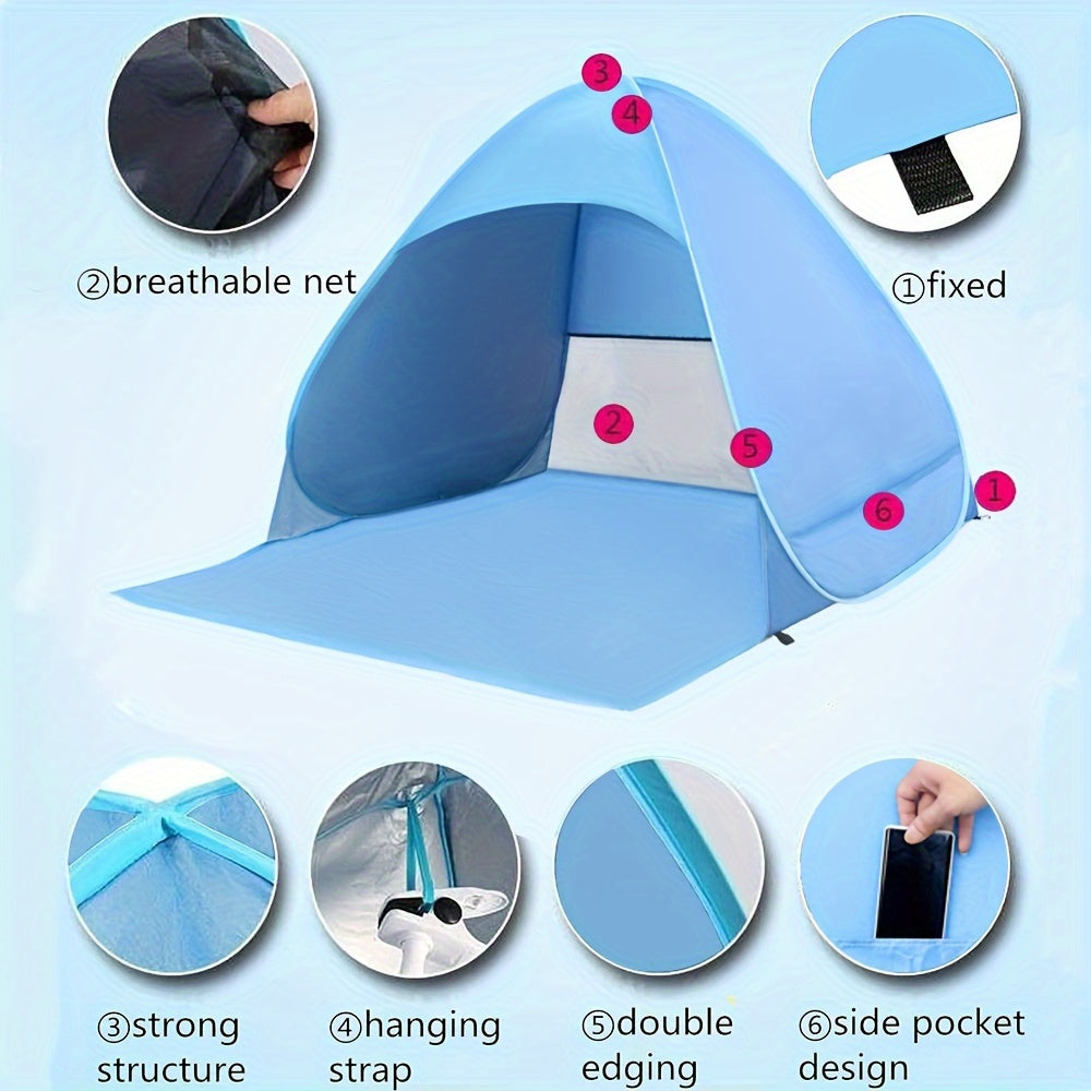 Tente de plage portable étanche avec pare-soleil