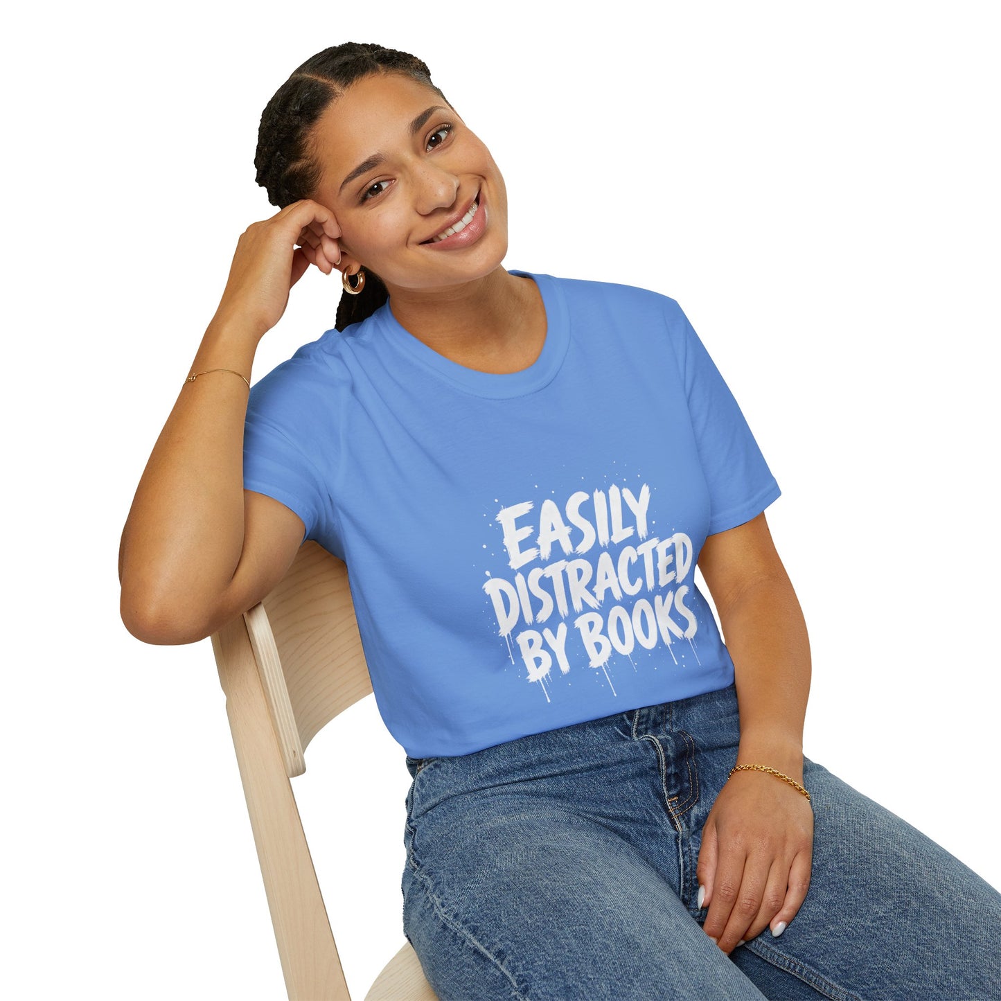 Lightweight Fabric - "Easily Distracted by Books" T‑Shirt